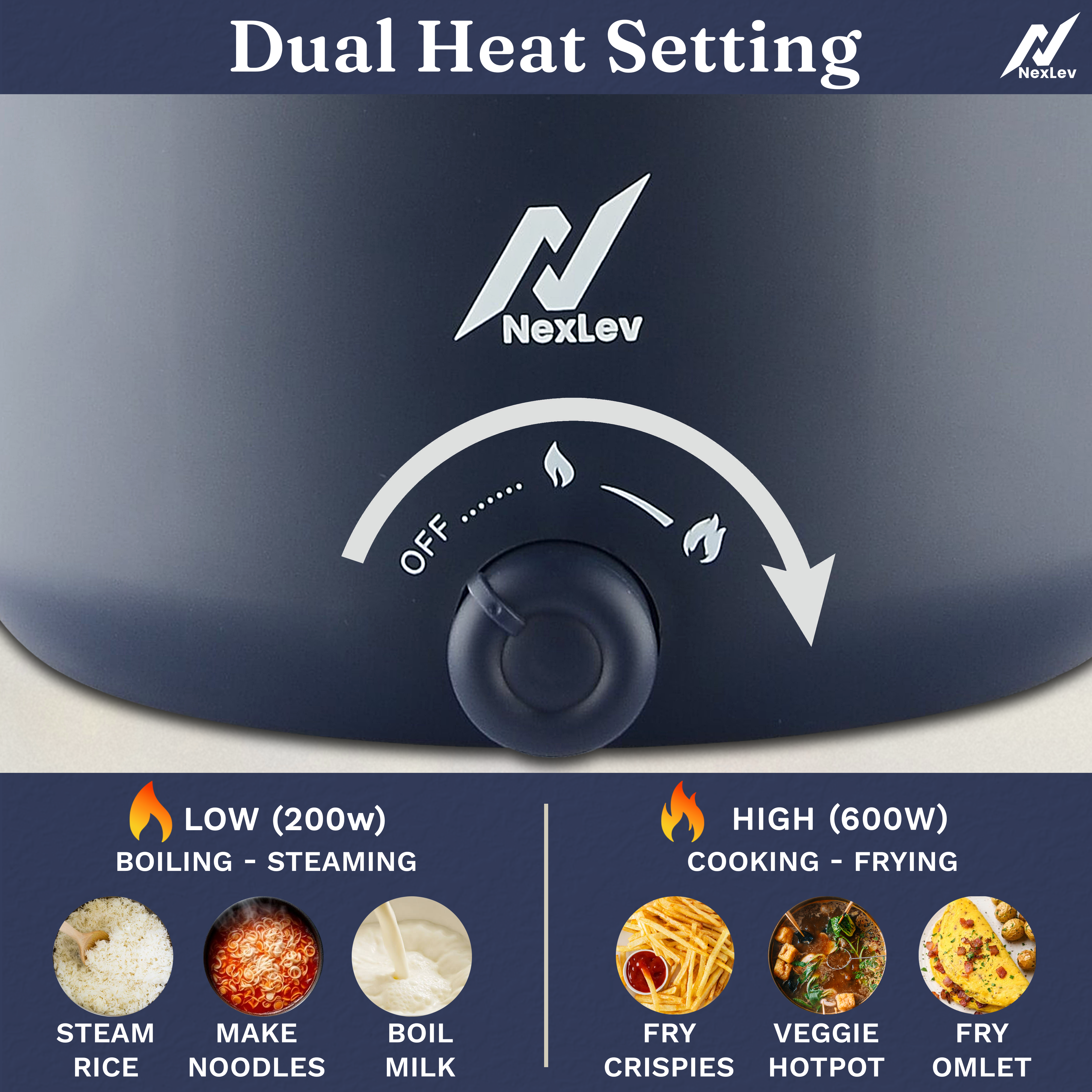 Nexlev Multipurpose Electric Food Kettle KE-02