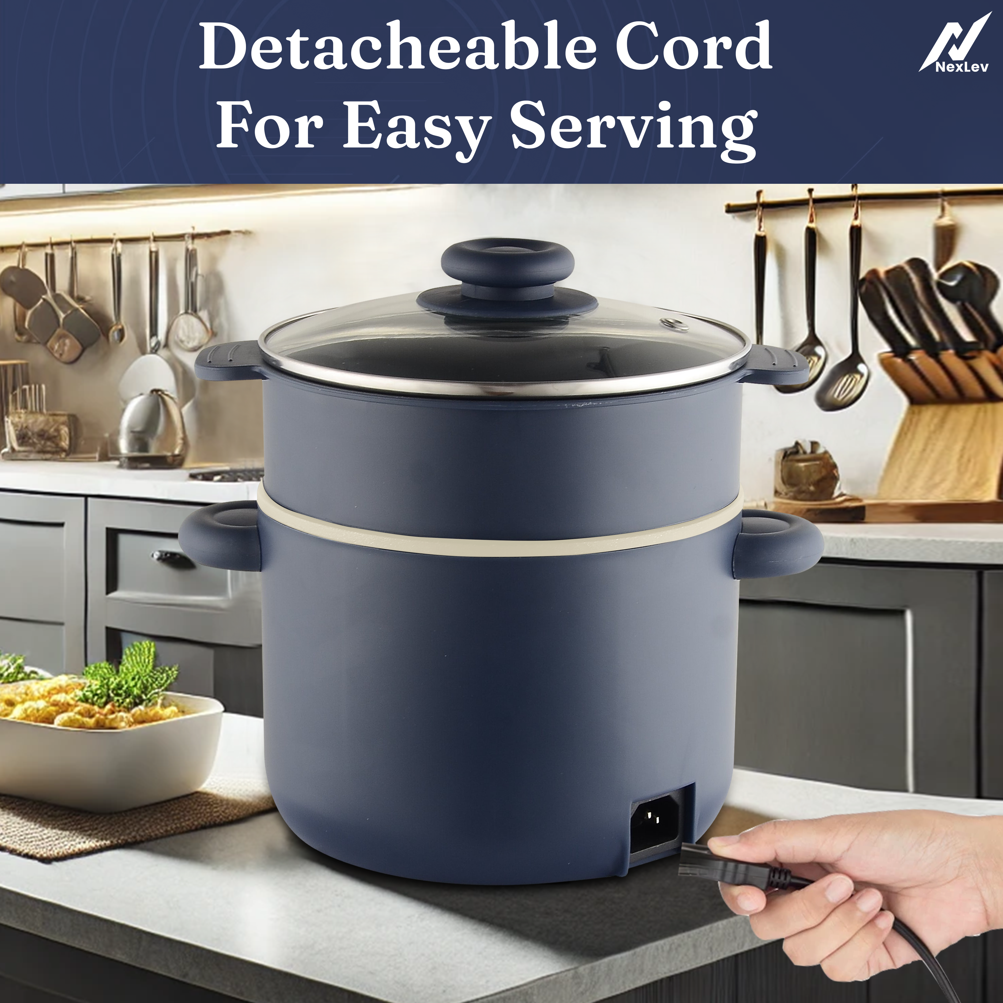 Nexlev Multipurpose Electric Food Kettle KE-02