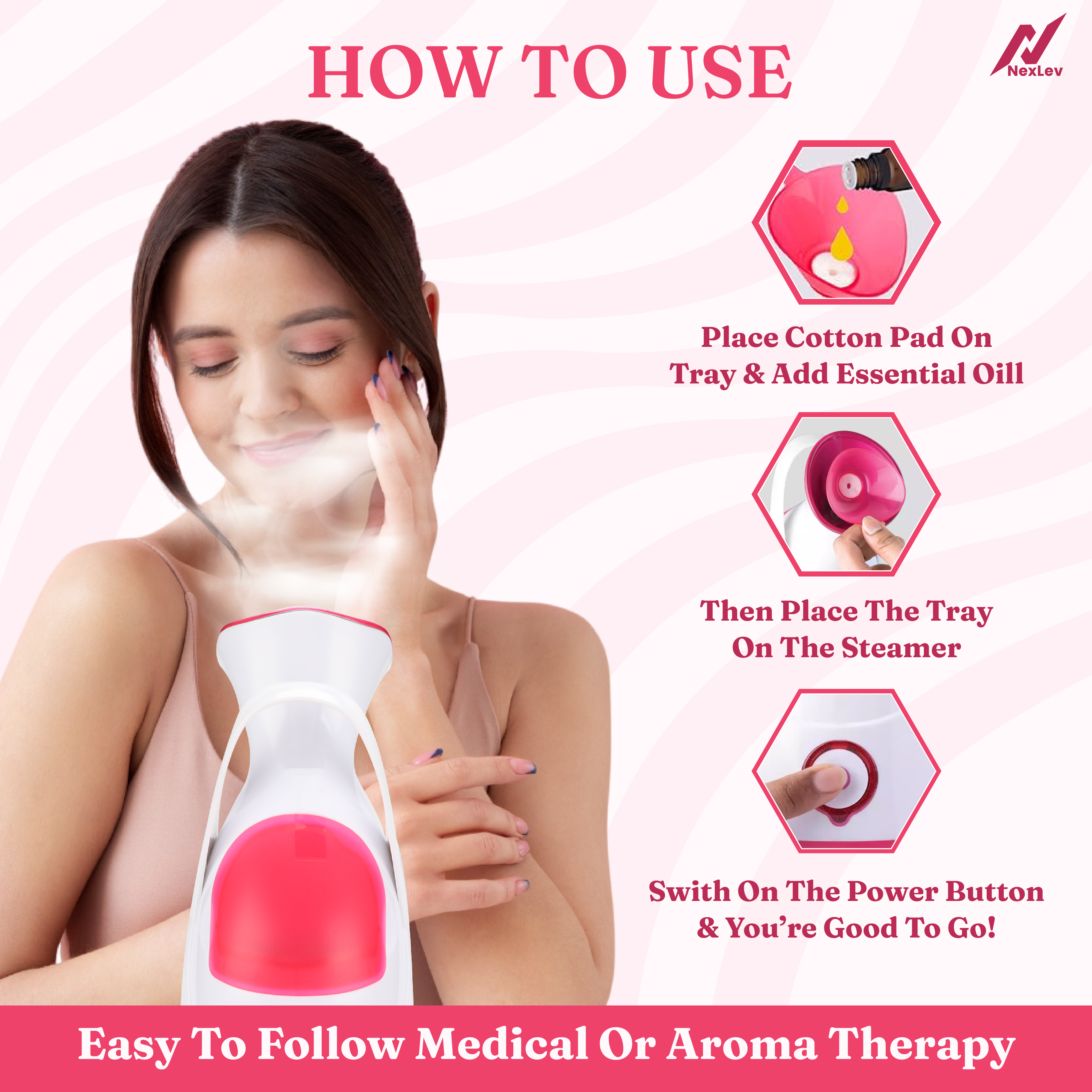 Nexlev Facial Steamer | Nano Ionic Steam Technology | FS-01