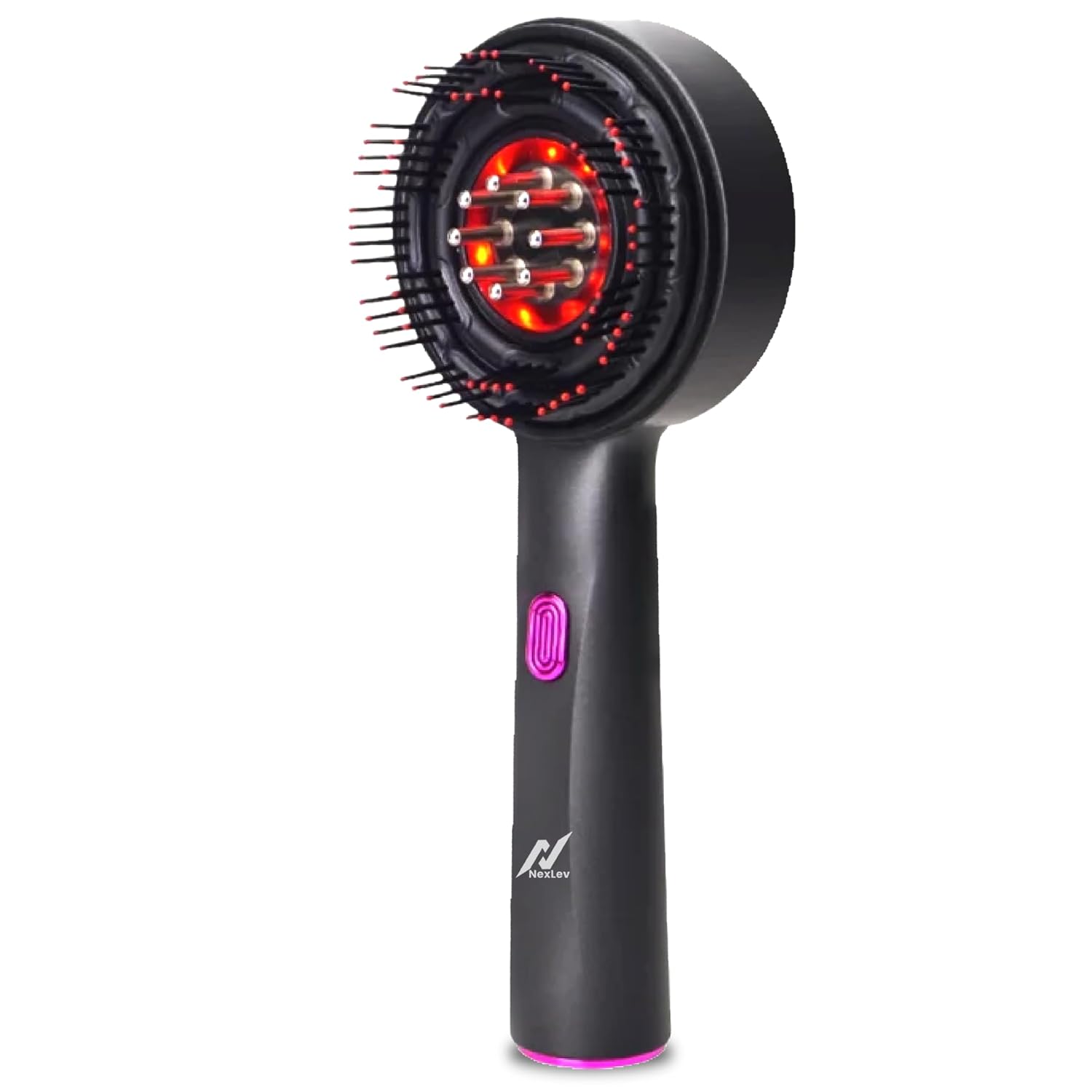 NexLev Oil Applicator Comb|Red Led Light Therapy |Boost Hair Growth| Reduce Dandruff | Relieve Stress |High Vibration Corded Electric Scalp/Head Massager | 6 ML Oil Tank | 2 Hr Run-Time| Type-C|EA-02