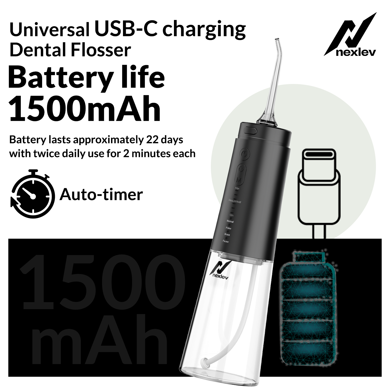 Dental Flosser | (DF-01-BK)