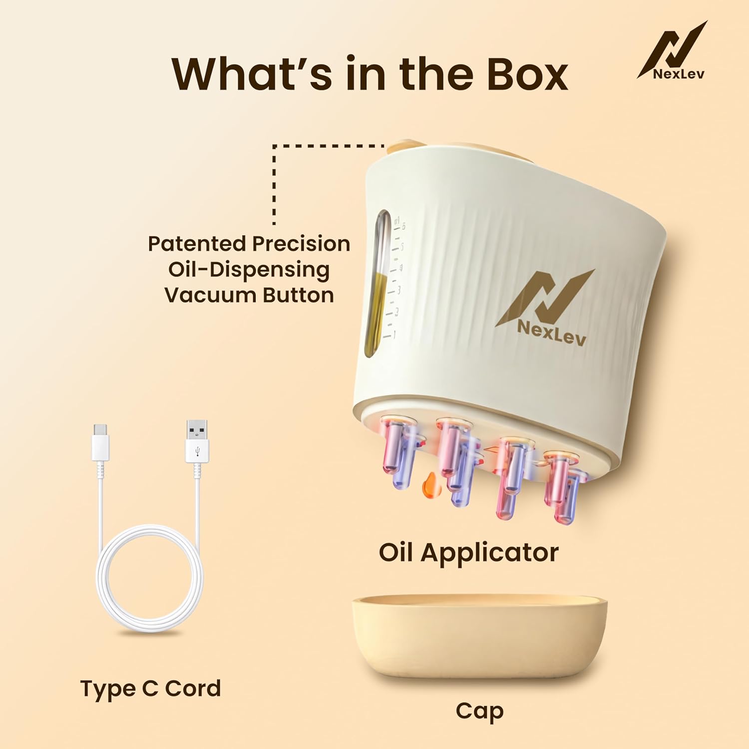 NexLev Nourish Hair Oil Applicator| Red & Blue Light Therapy EA-01 Pro