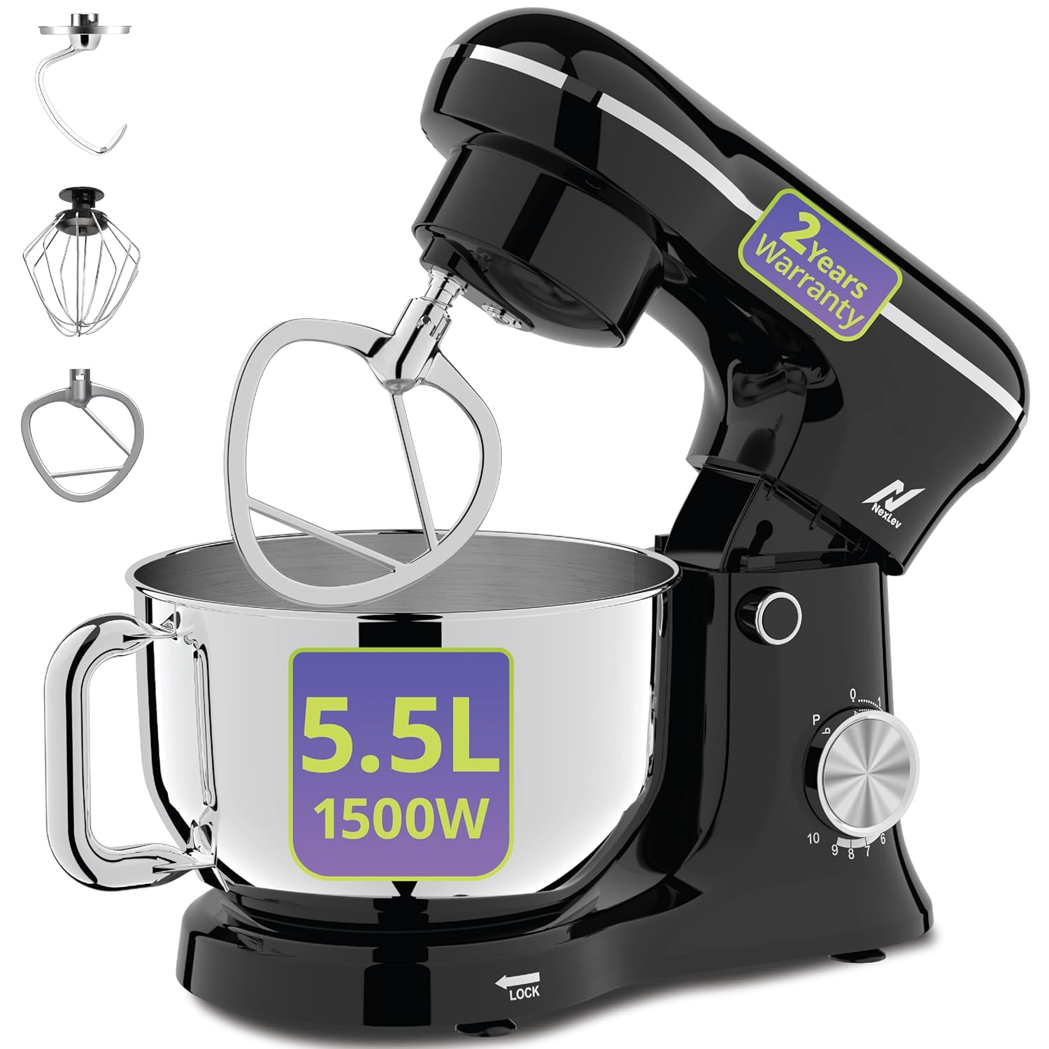 Best Stand Mixer | 1500W with 5.5L SS Bowl | Nexlev Store