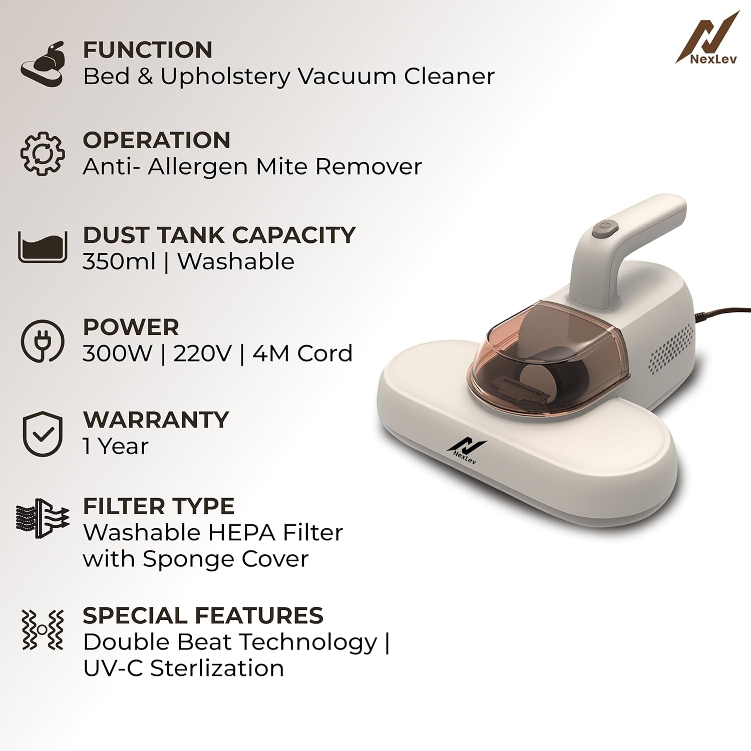 Dust Mite UV Bed/Sofa Vacuum | MR-01