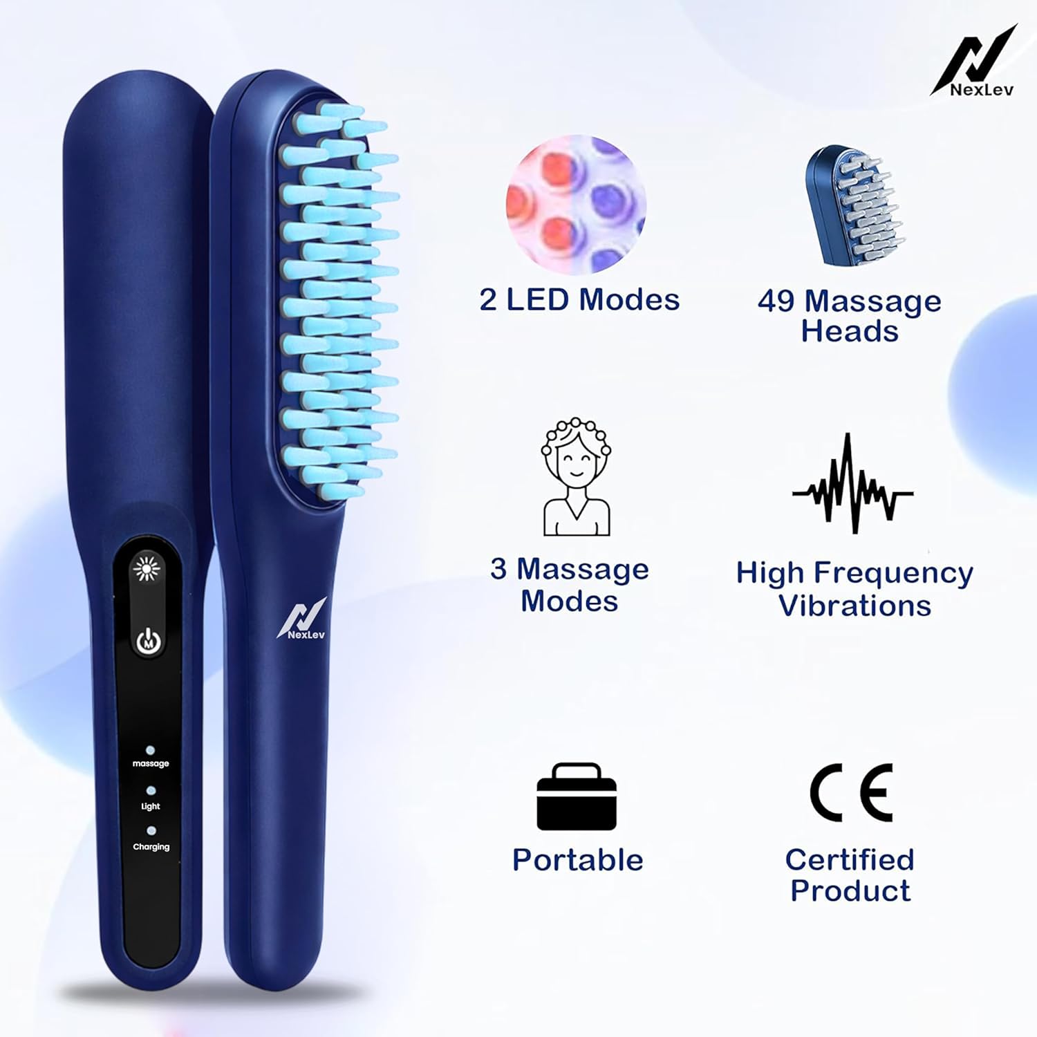 NexLev LED Hair Therapy Comb | LE-02