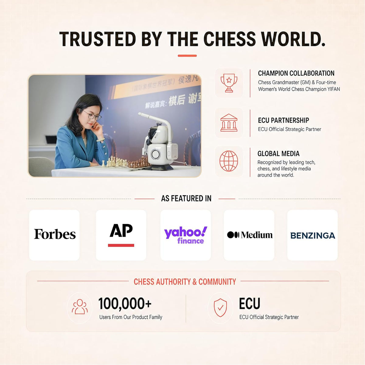 SenseRobot AI Chess Robot with Robotic Arm & Electronic Chess Board – 25 AI Levels, 1200+ Chess Exercises, Voice Coaching, Lichess Integration & Wi-Fi OTA Upd