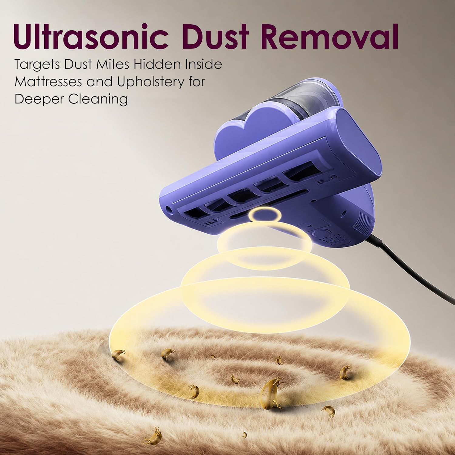 nexlev Dust Mite Vacuum Cleaner MR-03 | 14KPa Sofa Cleaning Machine for Mattress, Sofa & Carpet, UV-C Light, Double beat Vibration & 60ยบ hot air, HEPA Filter for Mites, Allergens & Pet Hair