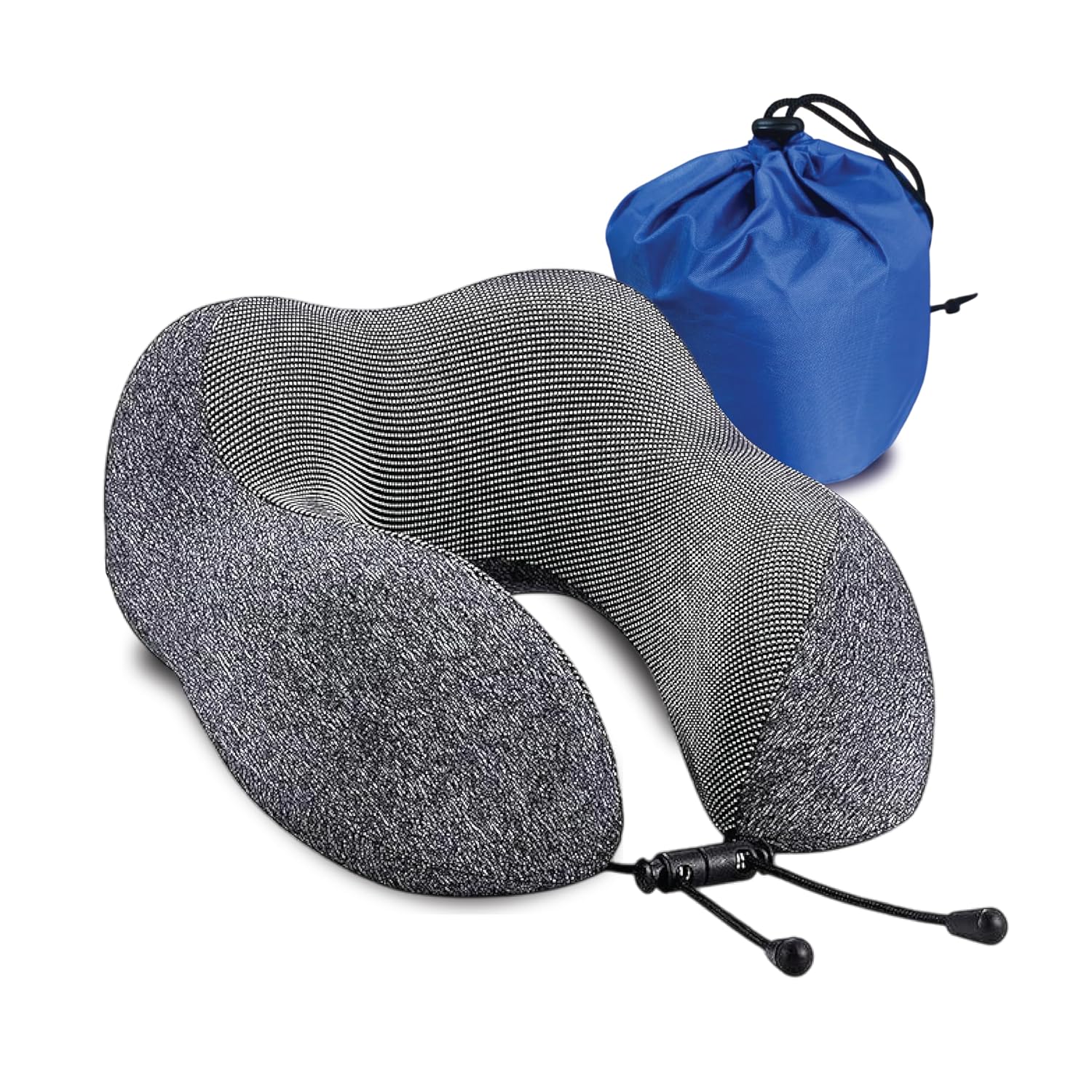nexlev Travel Pillow| 100% Pure Memory Foam| Comfortable & Breathable Cover| Machine Washable| Carry Pouch for Storage| NP-03 (CN)