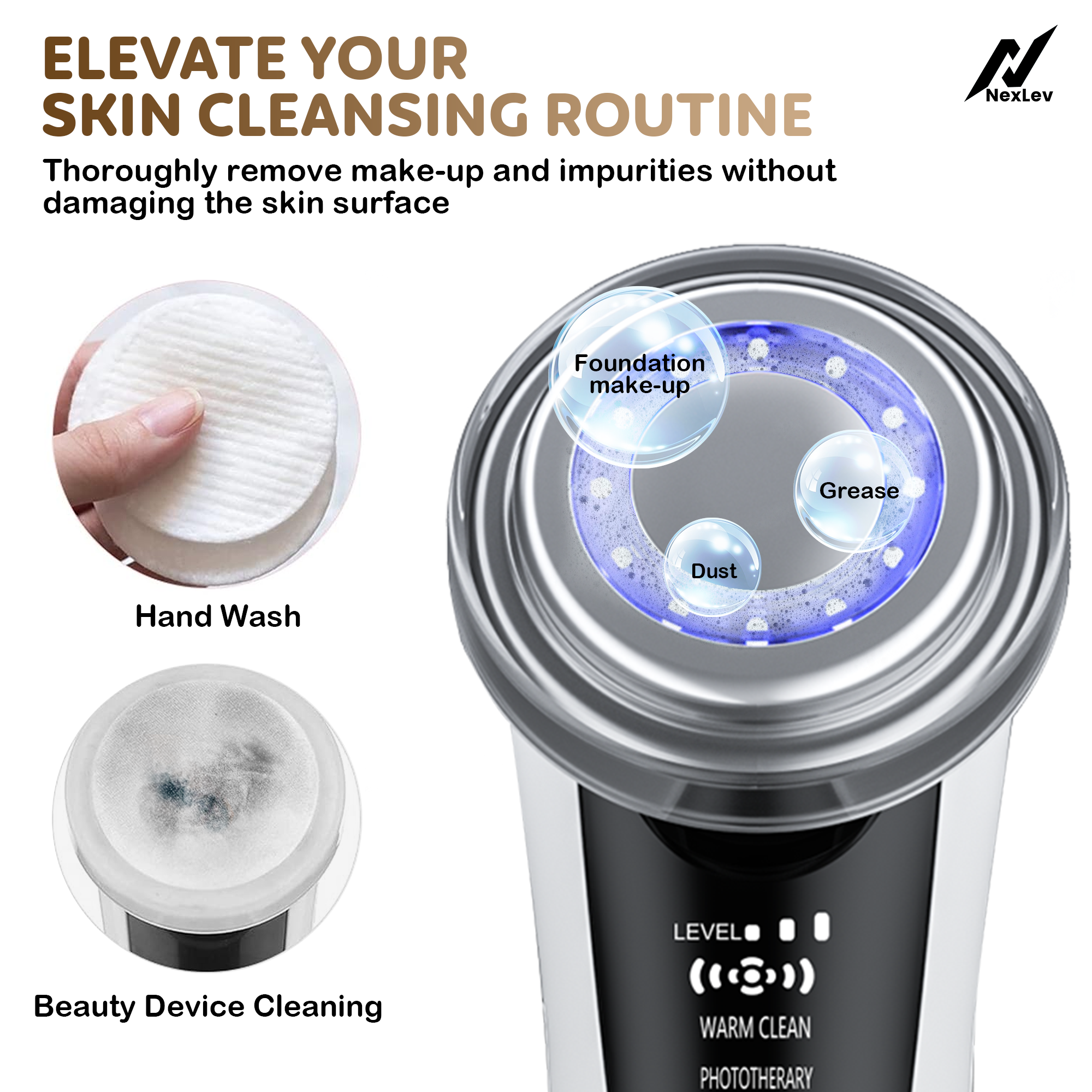 Nexlev Facial Device | Red & Blue Light Therapy LE-01