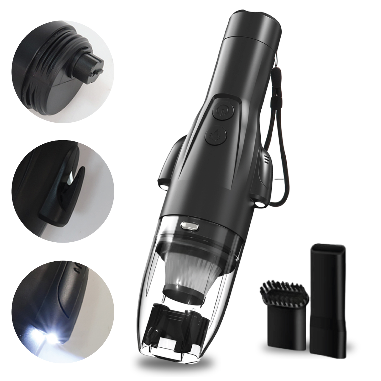 Nexlev Cordless Electric Car & Home Vacuum Cleaner VacuSafe VC-03 | Seat-Belt Cutter| Window Breaker Hammer