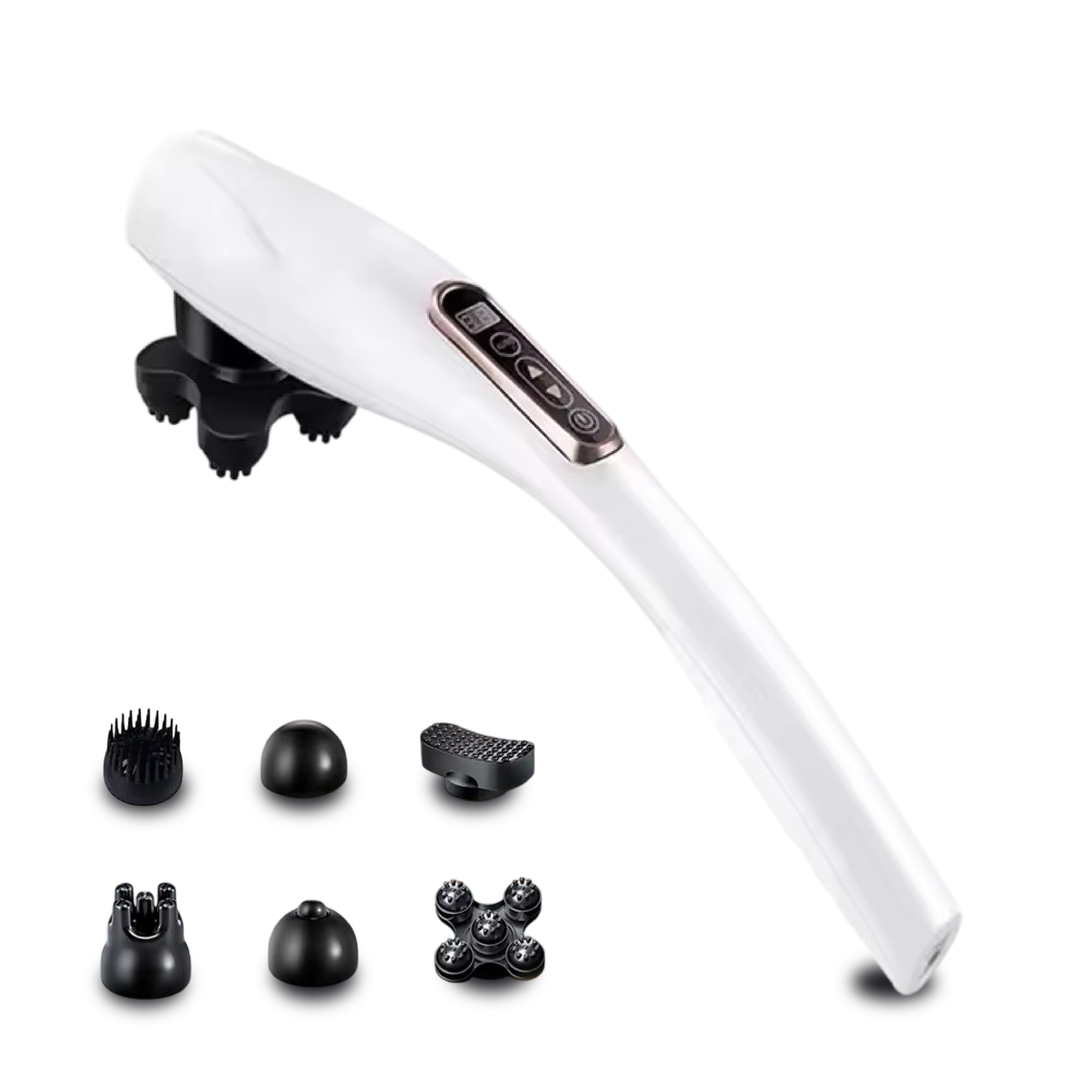 NexLev Handheld Full Body Massager | 6 Massage Heads for Relaxation | 10 Powerful Intensities | PM-01 (CN)