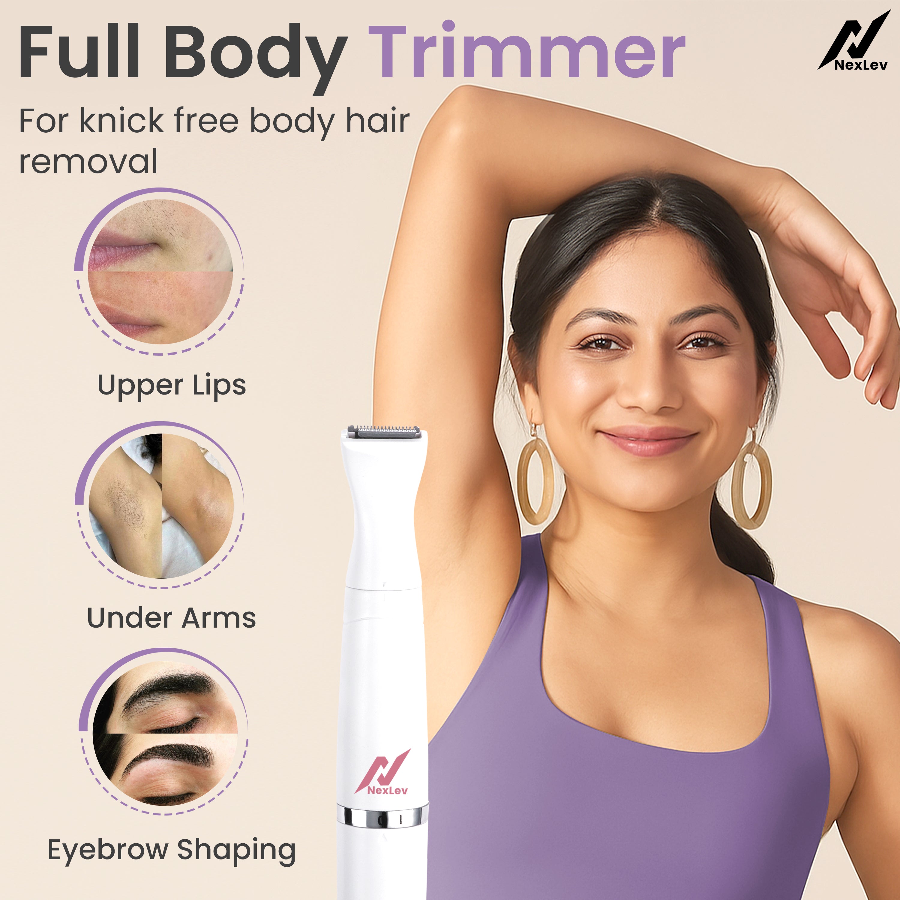 Velvet Vibe Multi-Trimmer for Body, Bikini, Face, Eyebrows, Upperlips | T-01