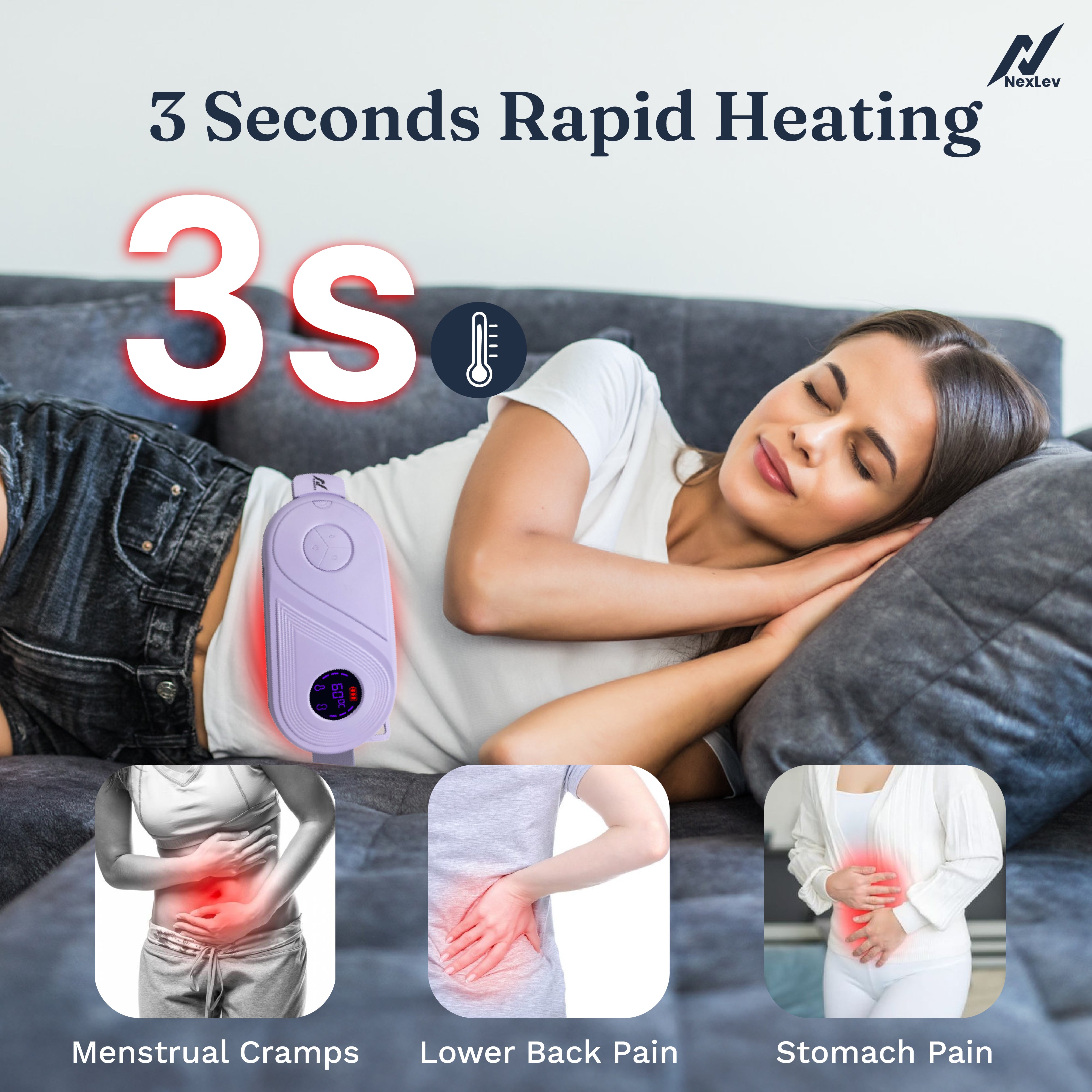 NexLev Cordless Electric Heating Pad | CM-02