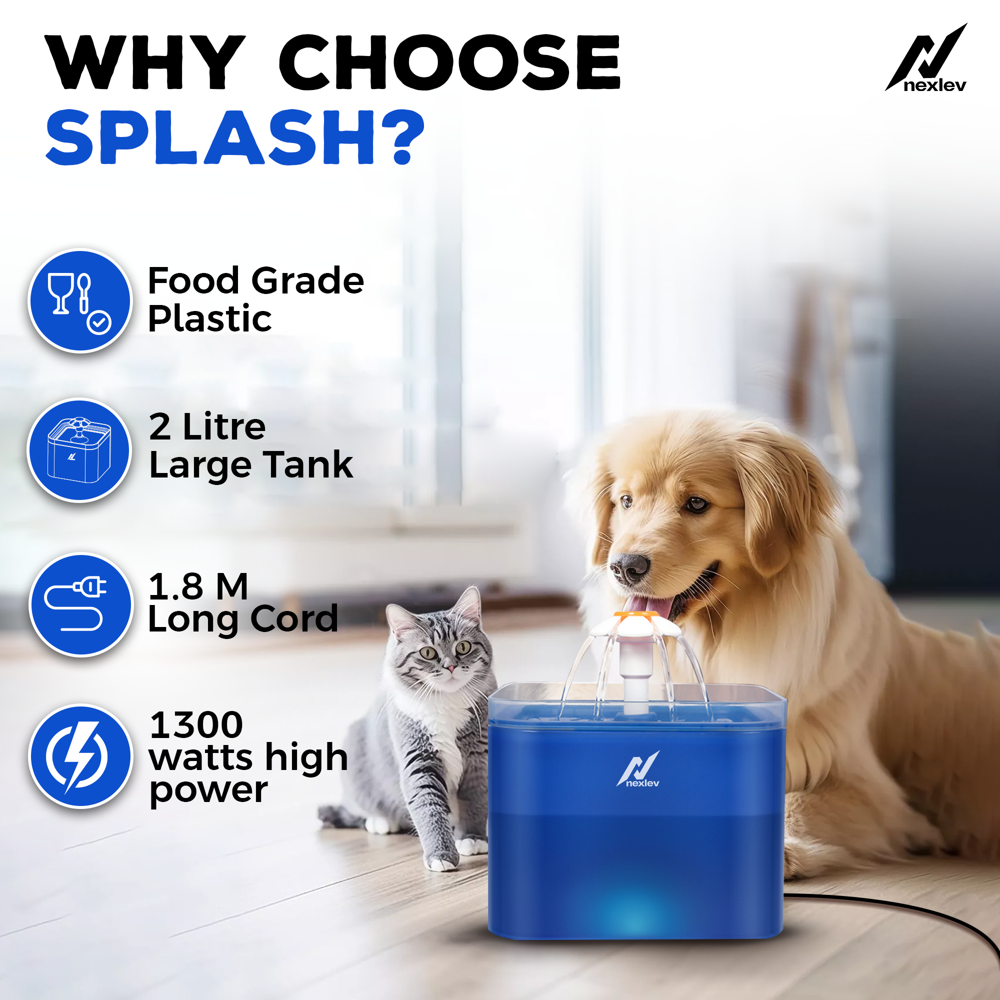 Nexlev Water Fountain | WF-02-BL