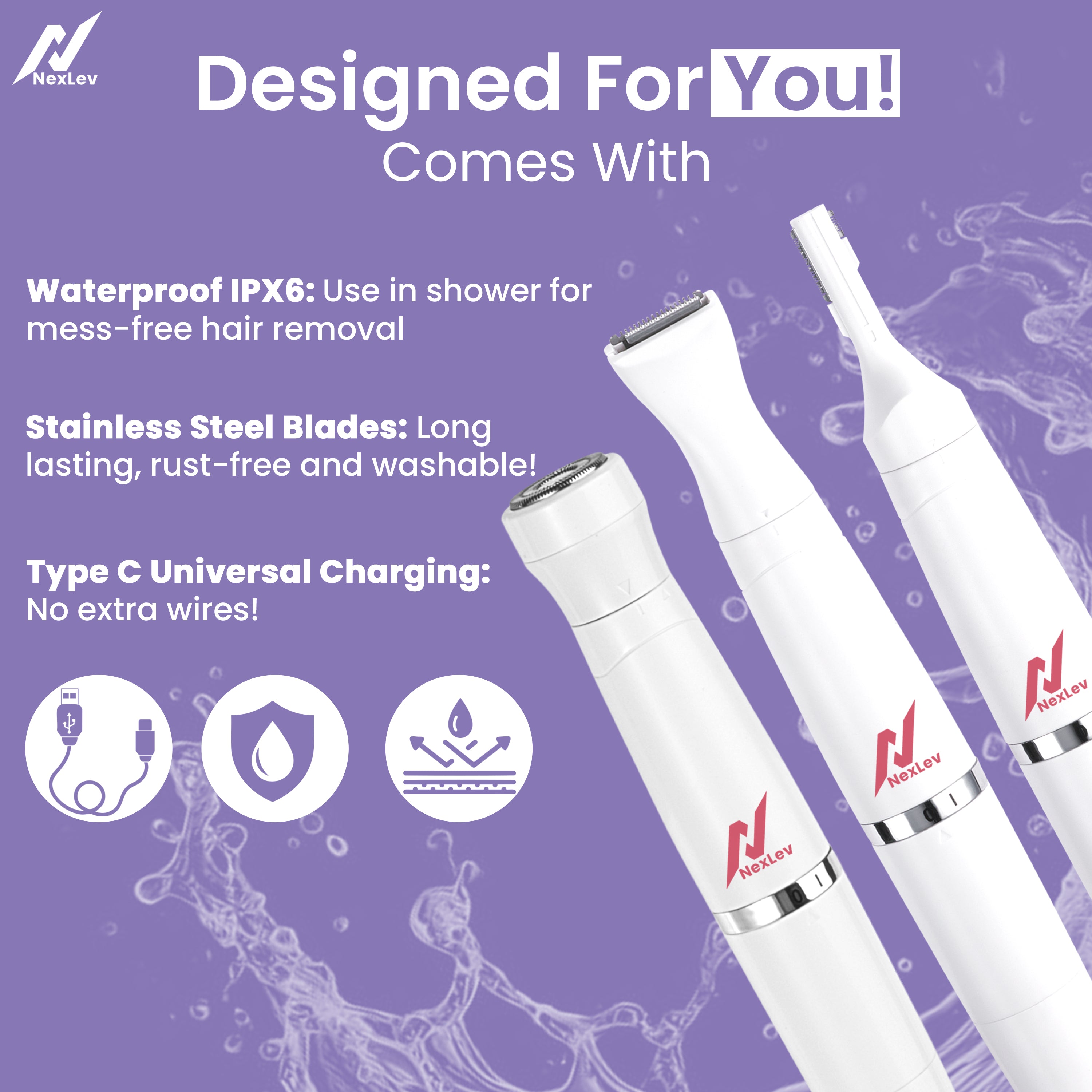 Velvet Vibe Multi-Trimmer for Body, Bikini, Face, Eyebrows, Upperlips | T-01