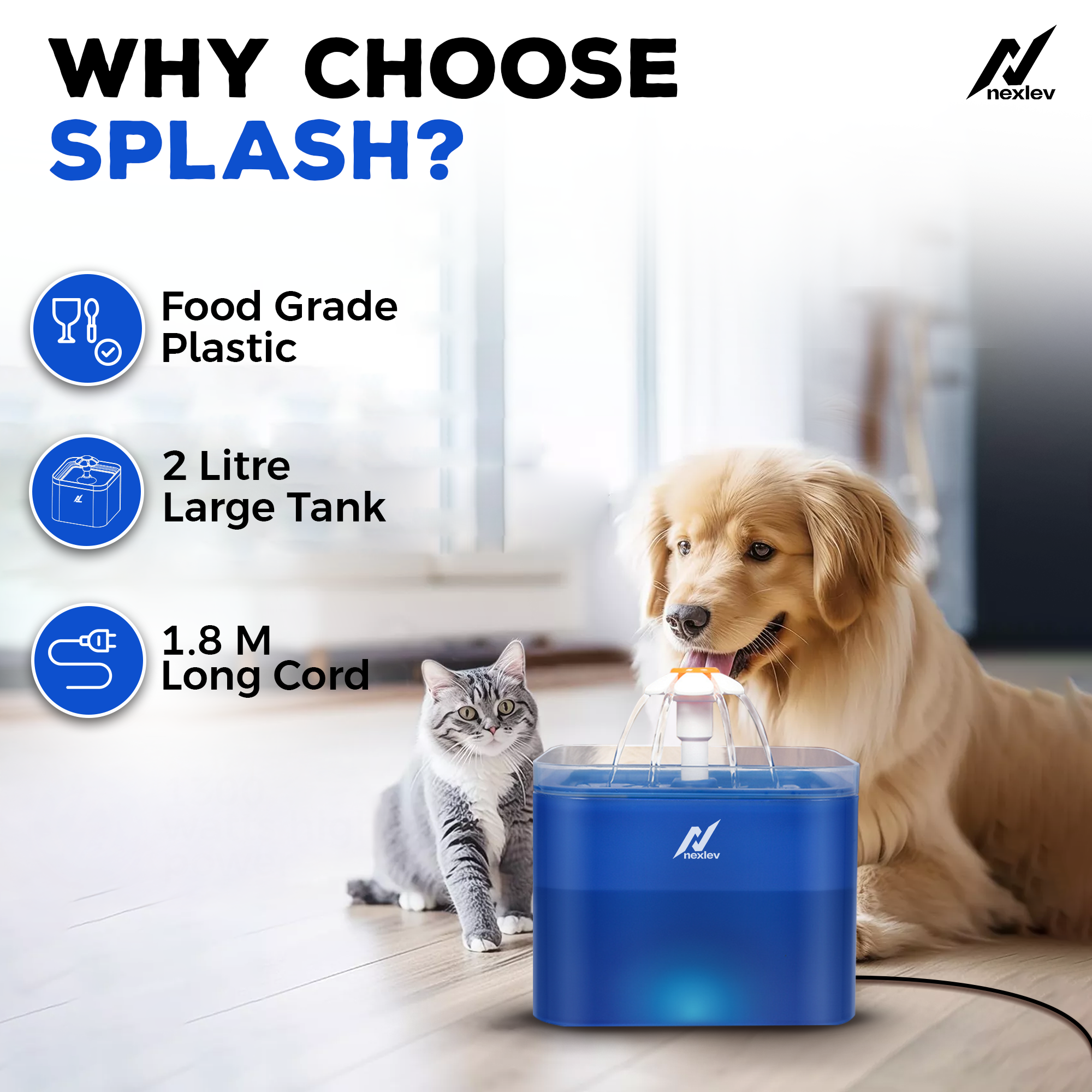 Nexlev Water Fountain | WF-02-BL