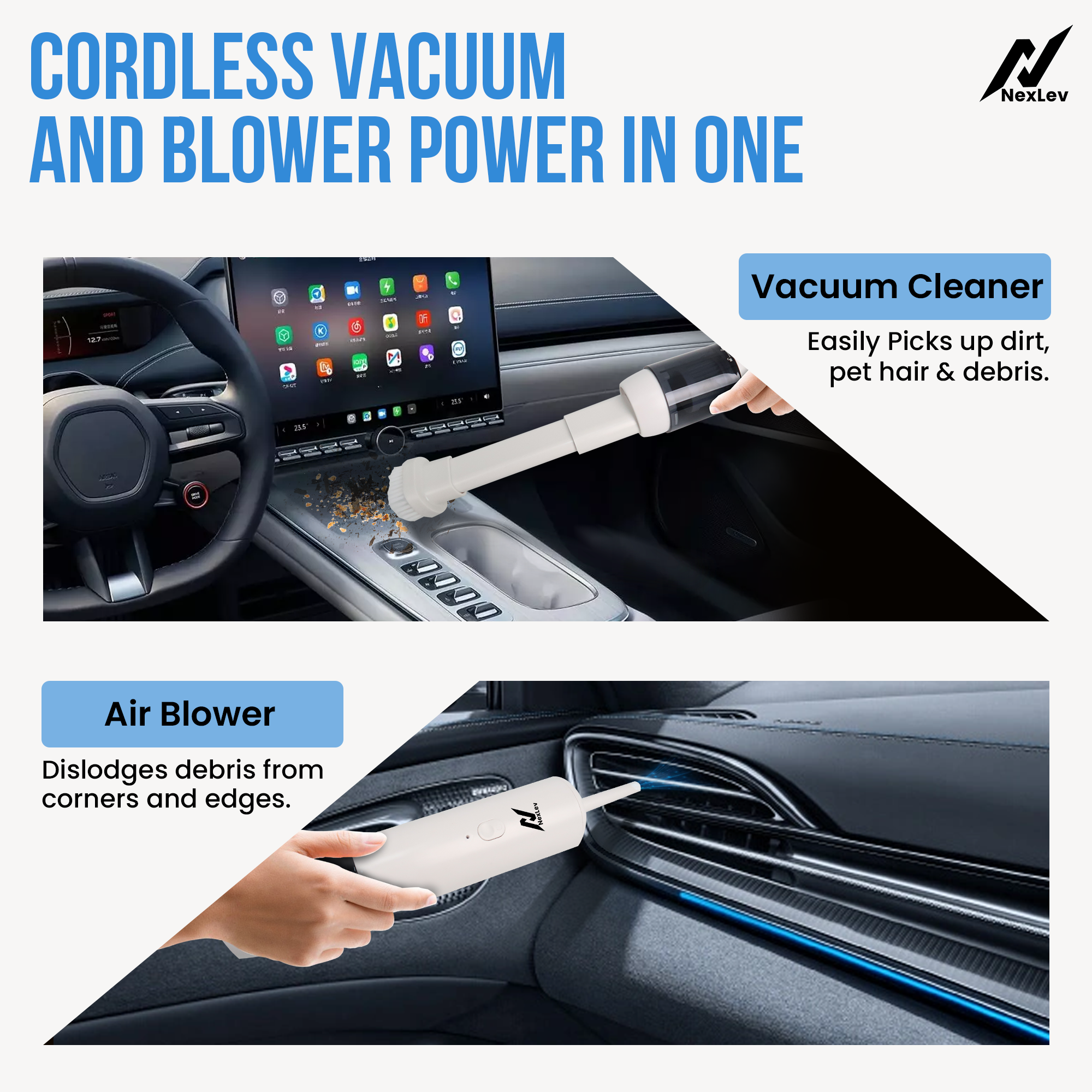 Nexlev Cordless 2-in-1 Vacuum Cleaner & Blower | VC-04