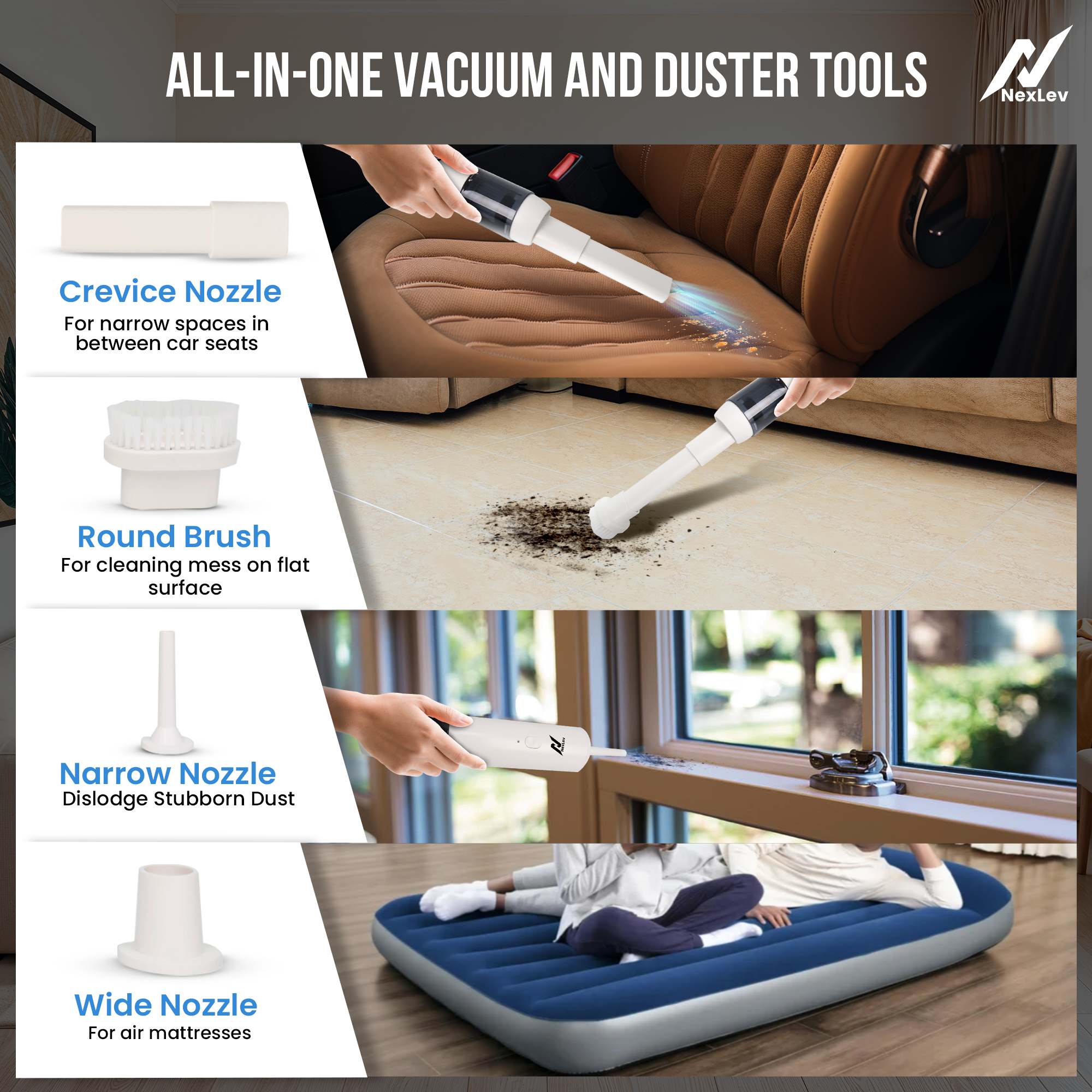 Nexlev Cordless 2-in-1 Vacuum Cleaner & Blower | VC-04