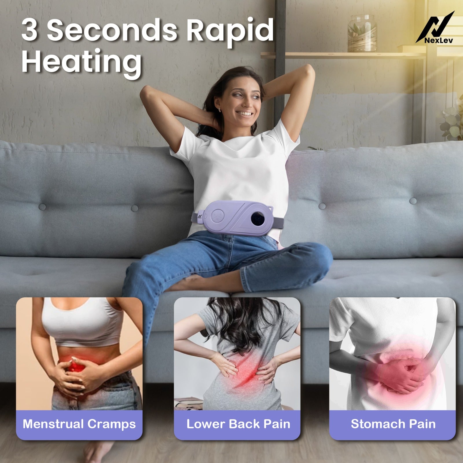 NexLev Cordless Electric Heating Pad | CM-02