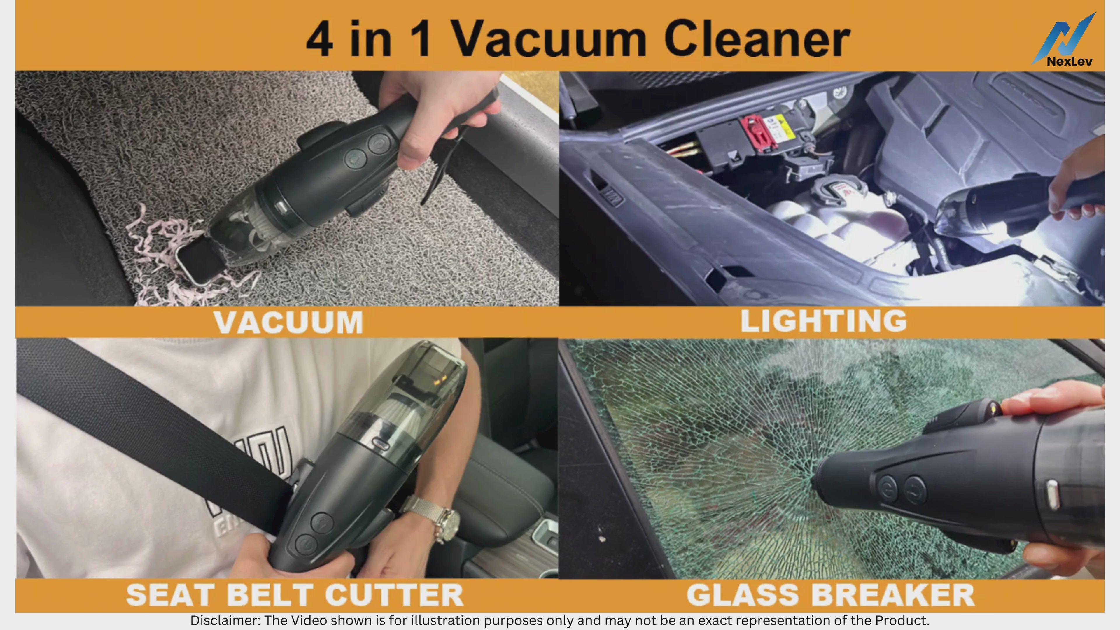 Nexlev Cordless Electric Car Vacuum Cleaner VacuSafe VC-03