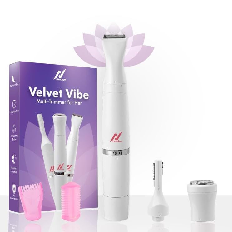 Nexlev Women Velvet Vibe Multi-Trimmer: Your Ultimate Grooming Solution for a Smooth and Flawless Finish