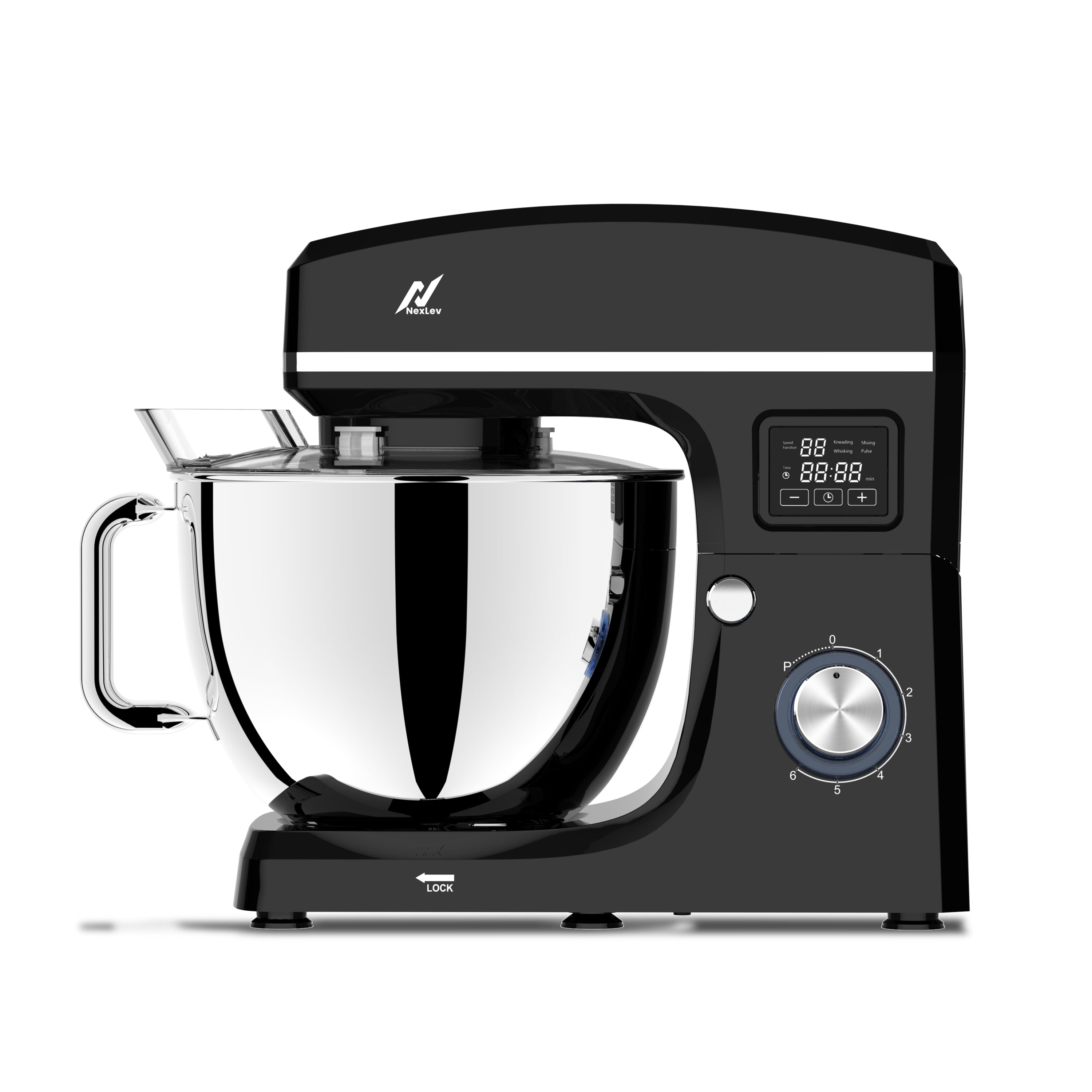 NexLev Stand Mixer with Digital Timer | 2000W Copper Motor | 8L Stainless Steel Bowl | ST-03