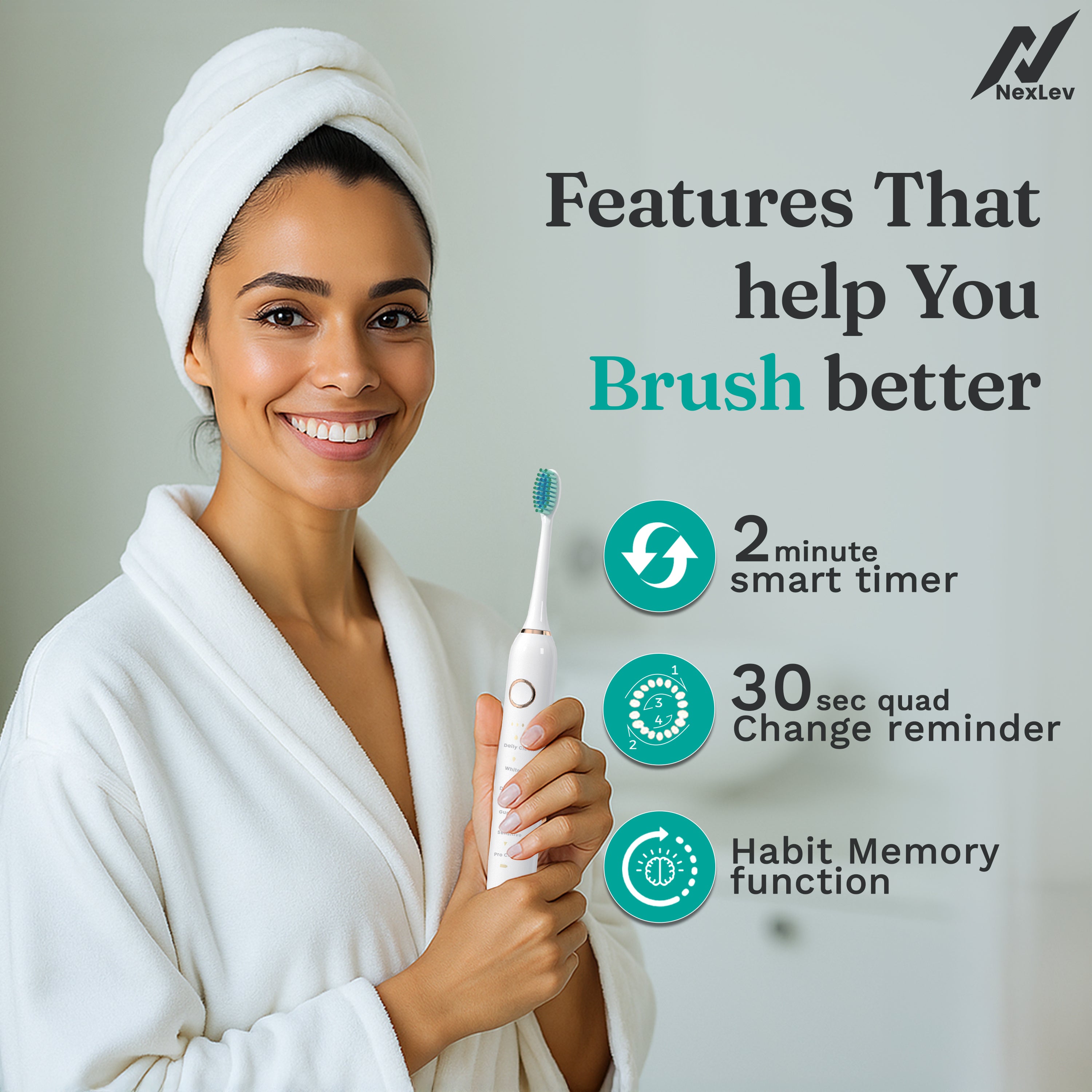 Nexlev Sonic Electric Toothbrush Sparkle Pro+ ETC-07 (CN)