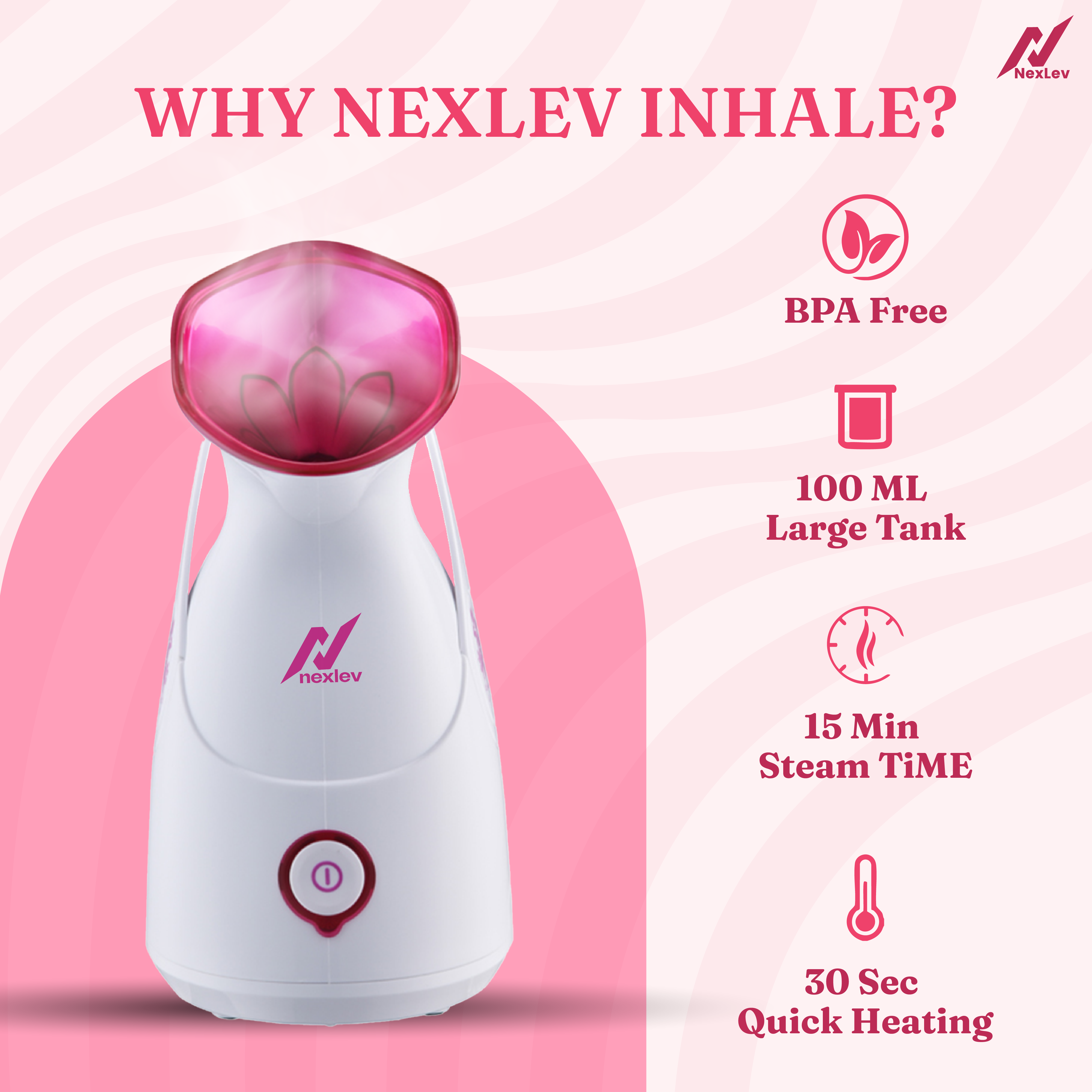 Nexlev Facial Steamer | Nano Ionic Steam Technology | FS-01