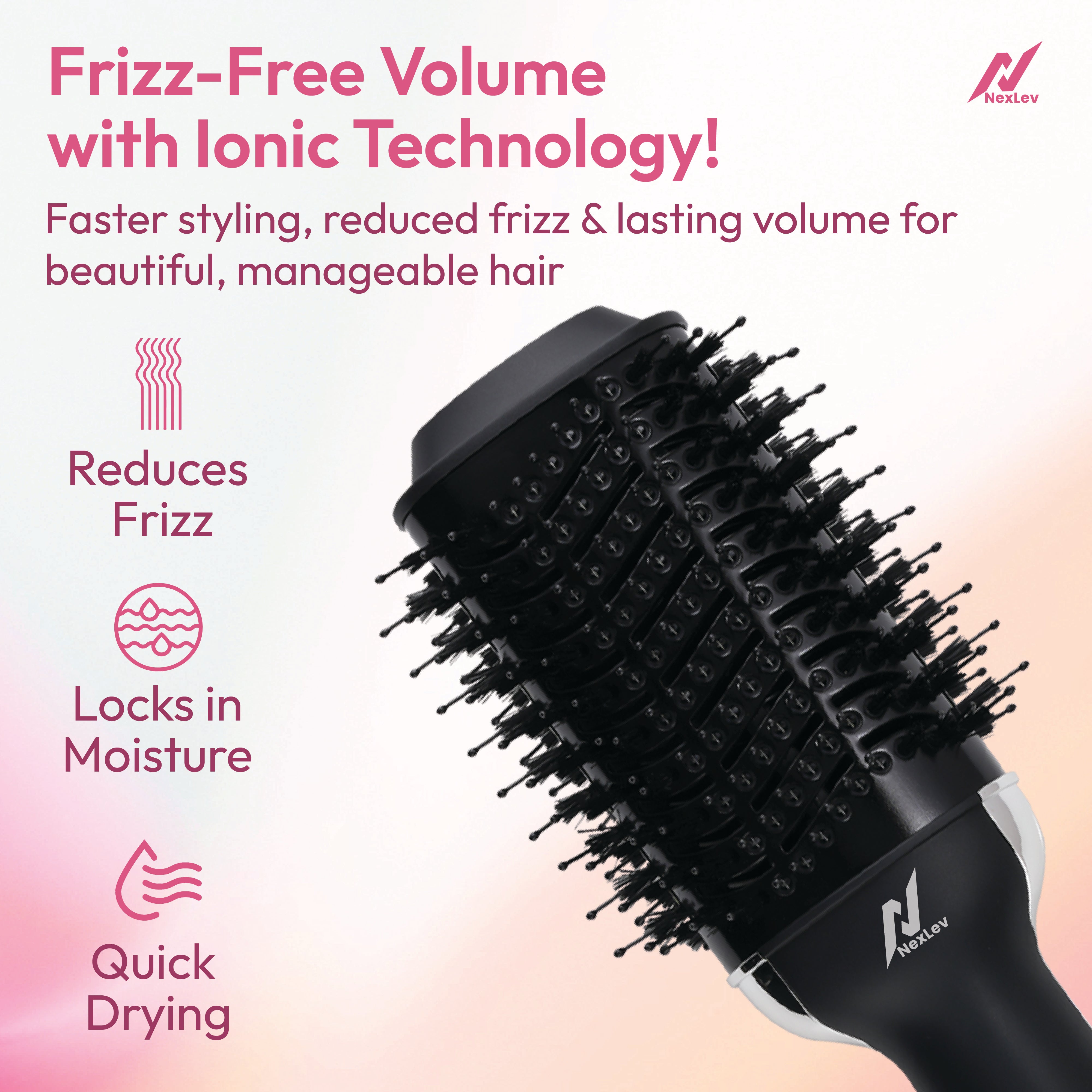 Nexlev IONIC Volumizer Hair Brush | (V-01)