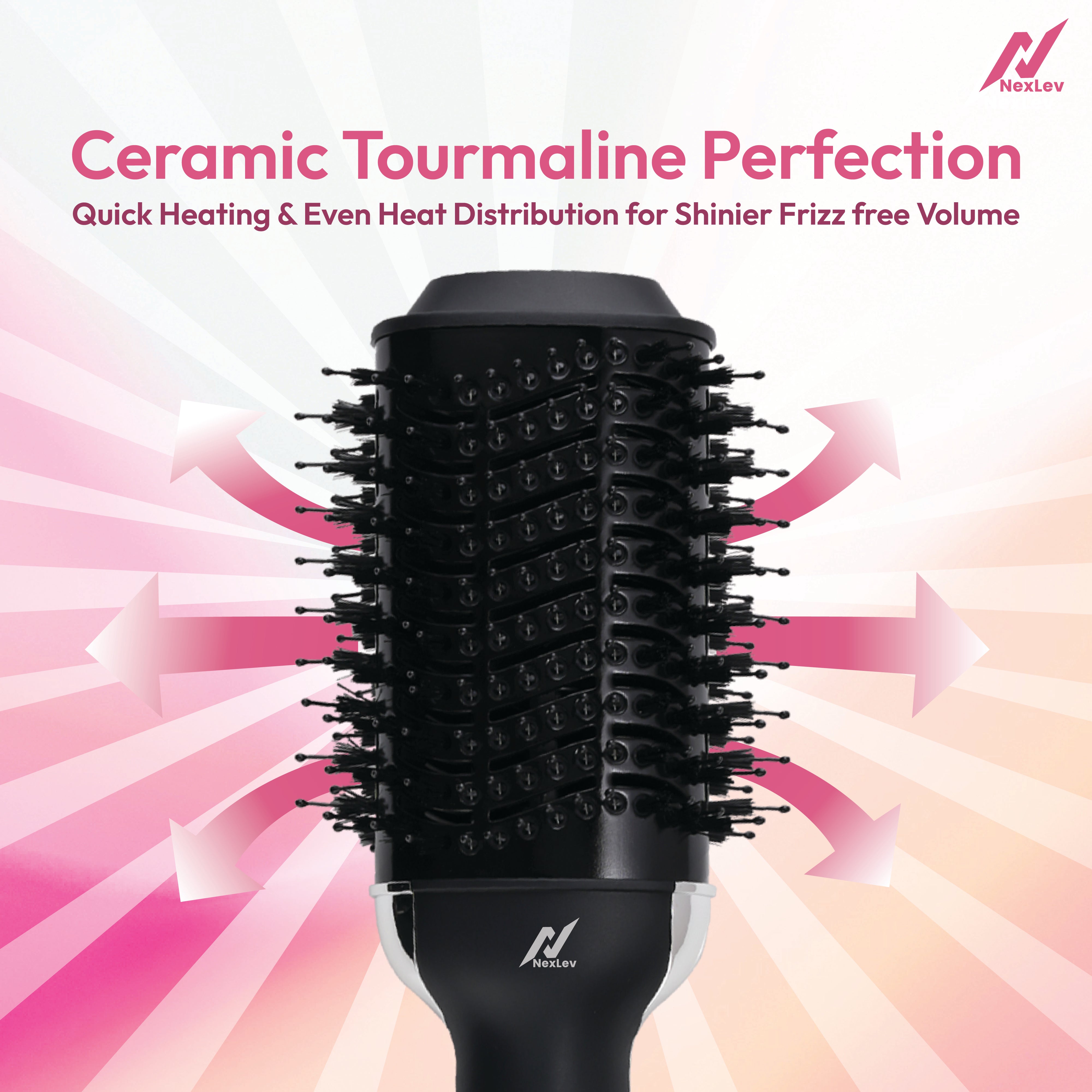 Nexlev IONIC Volumizer Hair Brush | (V-01)