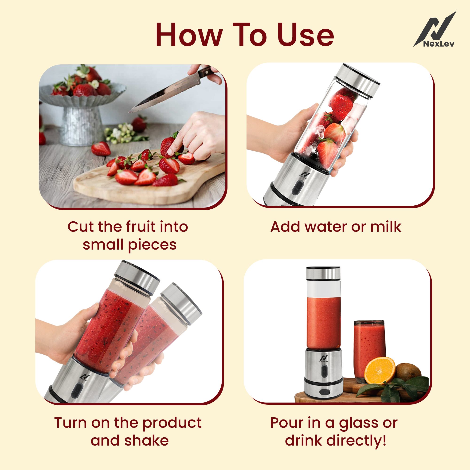 NexLev Portable Blender PB-01