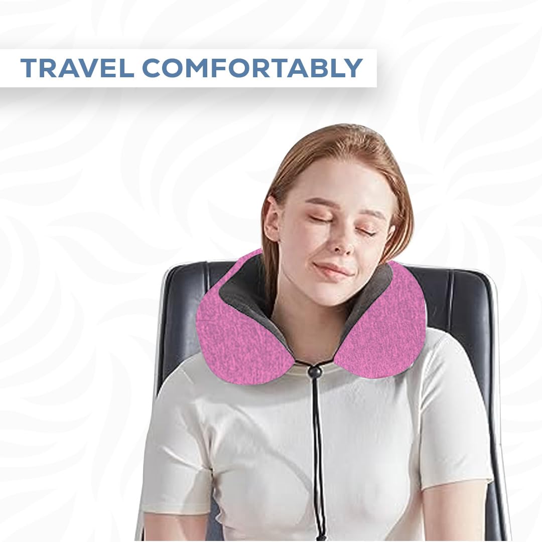 Premium Memory Foam Neck Pillow | NP-05 (Pink)