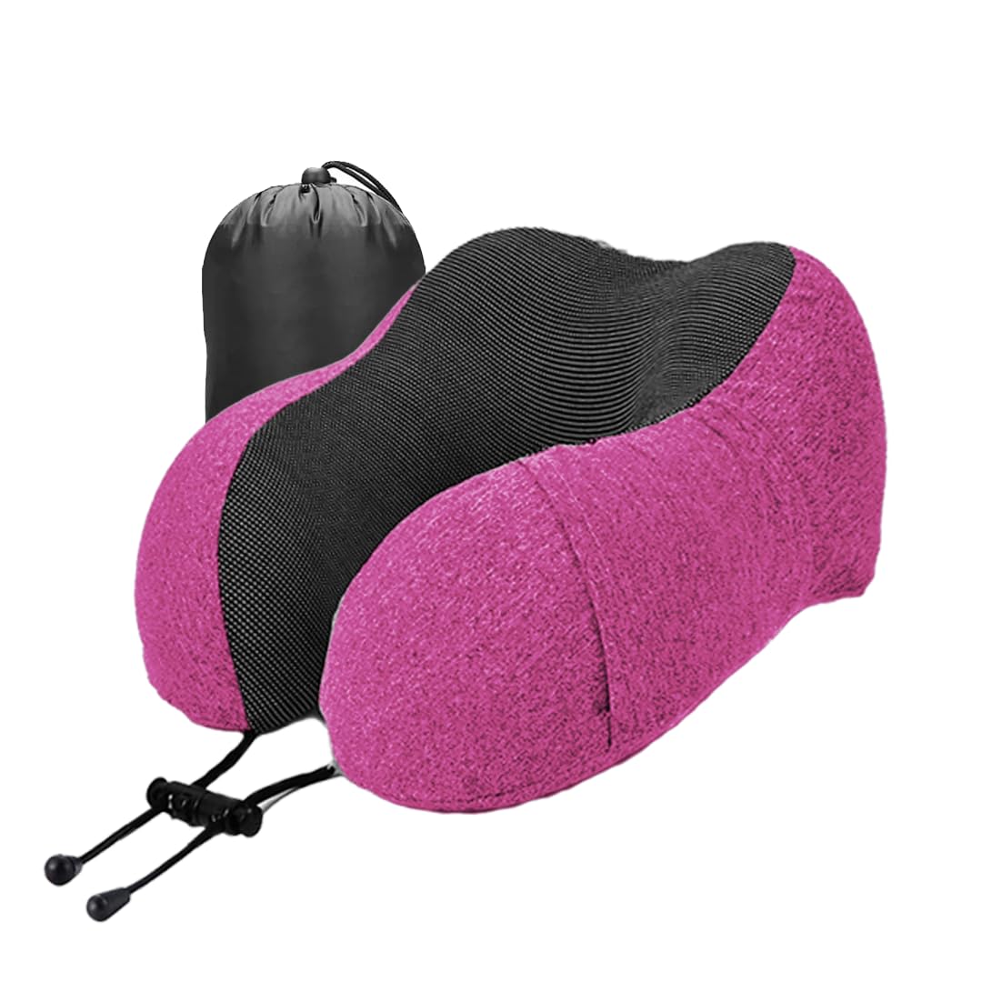 Premium Memory Foam Neck Pillow | NP-05 (Pink)