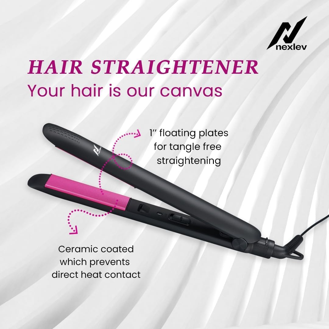 Nexlev Hair Straightener| HS-01 (Black)