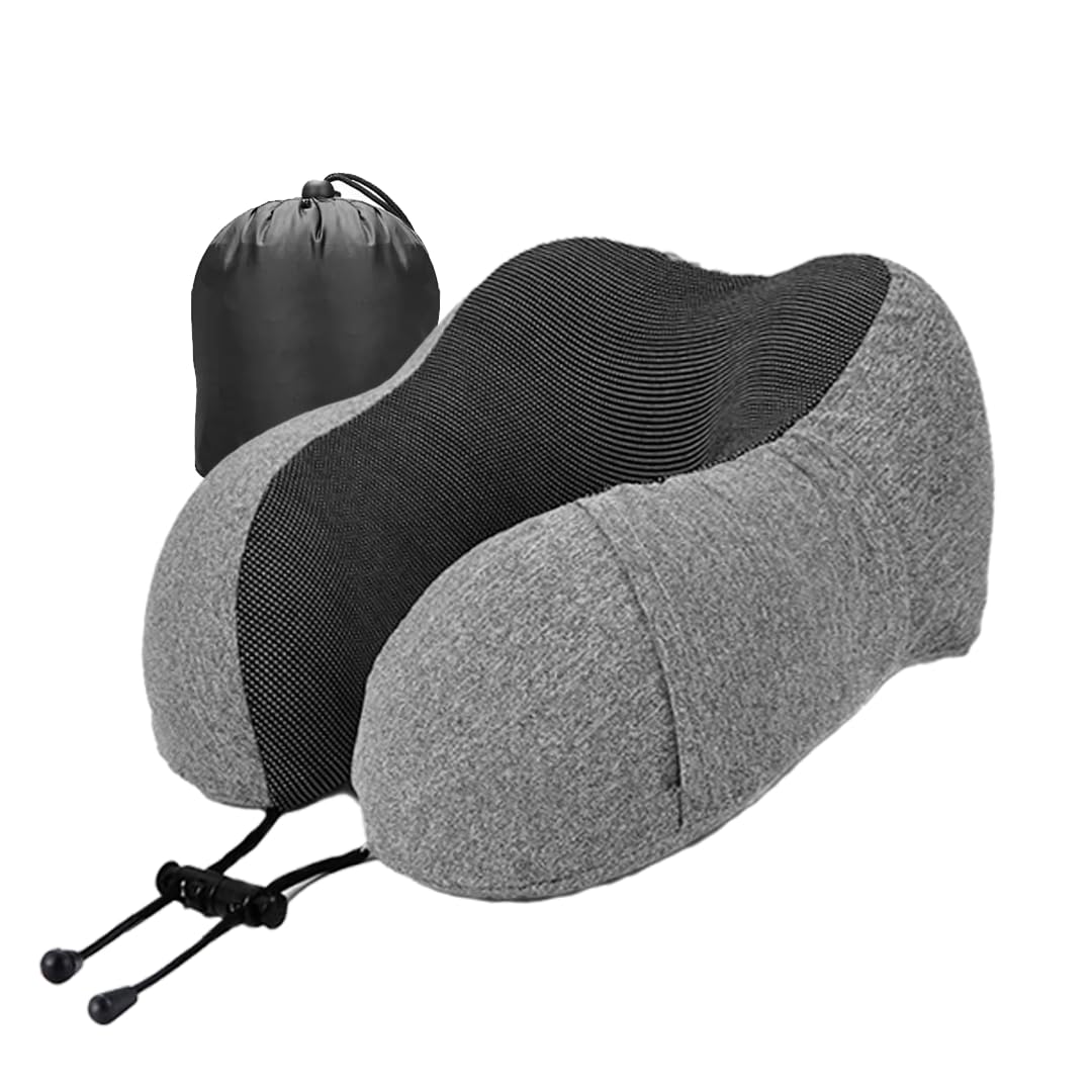 Premium Memory Foam Neck Pillow | NP-03 (Grey)