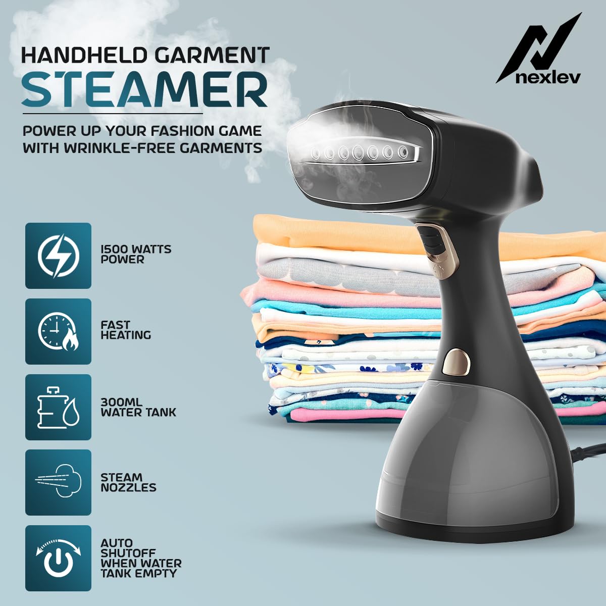 (Refurbished) Nexlev Handheld Garment Steamer GS-02