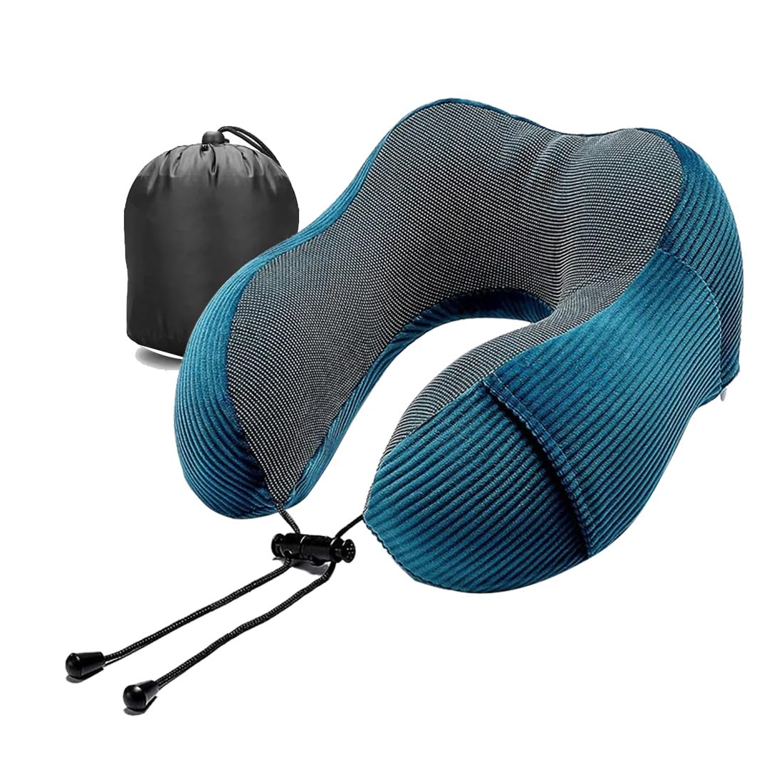 Premium Memory Foam Neck Pillow | NP-01 (Blue)