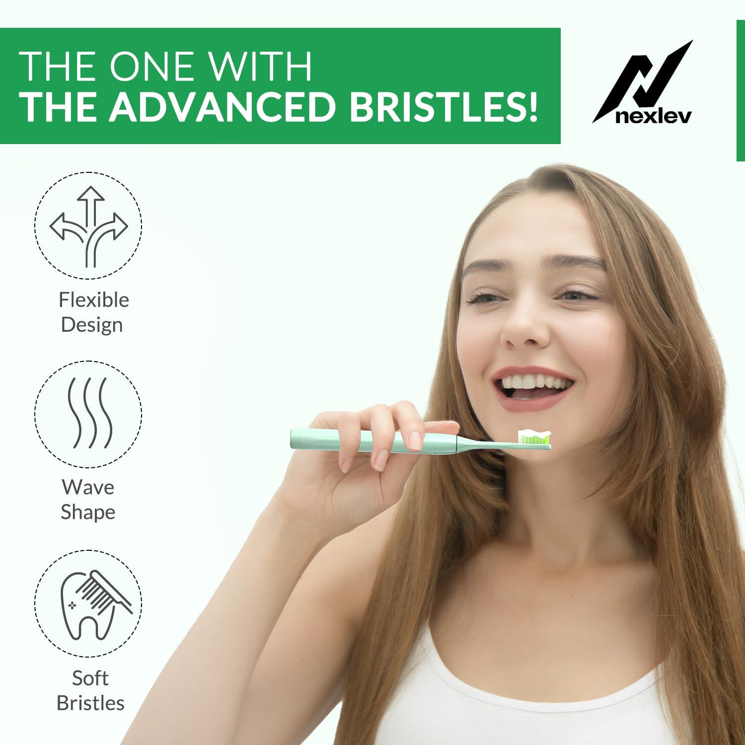 Nexlev Smart Smile Sonic Electric Toothbrush | ET-02-GN_N