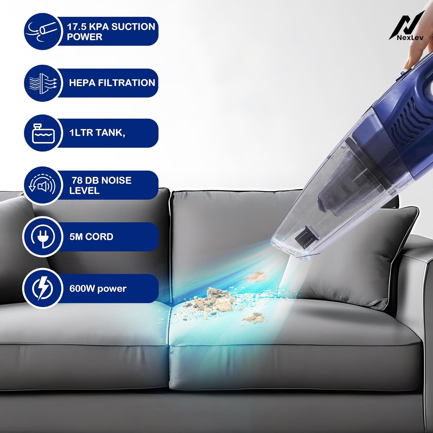 NexLev 2-in-1 Stick & Handheld Vacuum Cleaner VC-01