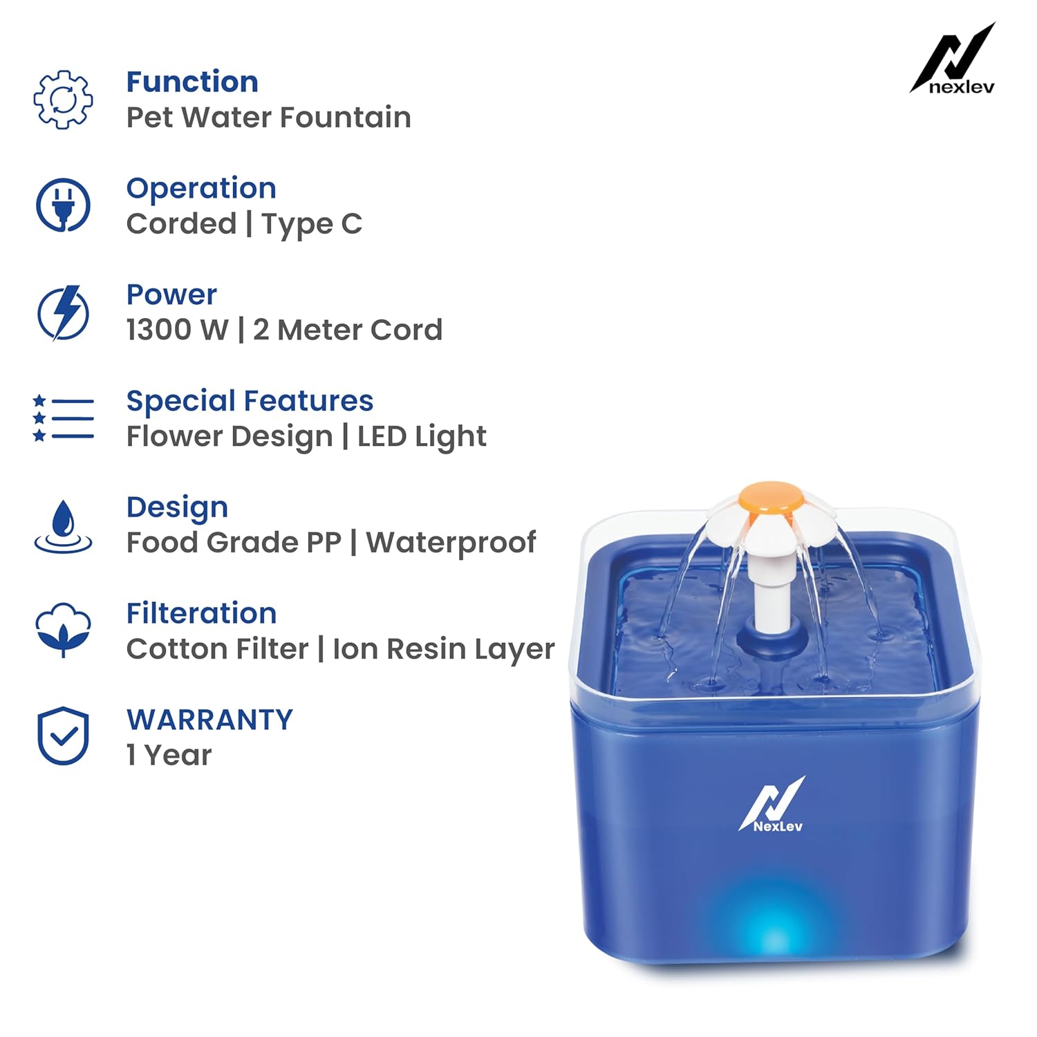 Nexlev Water Fountain | WF-02-BL