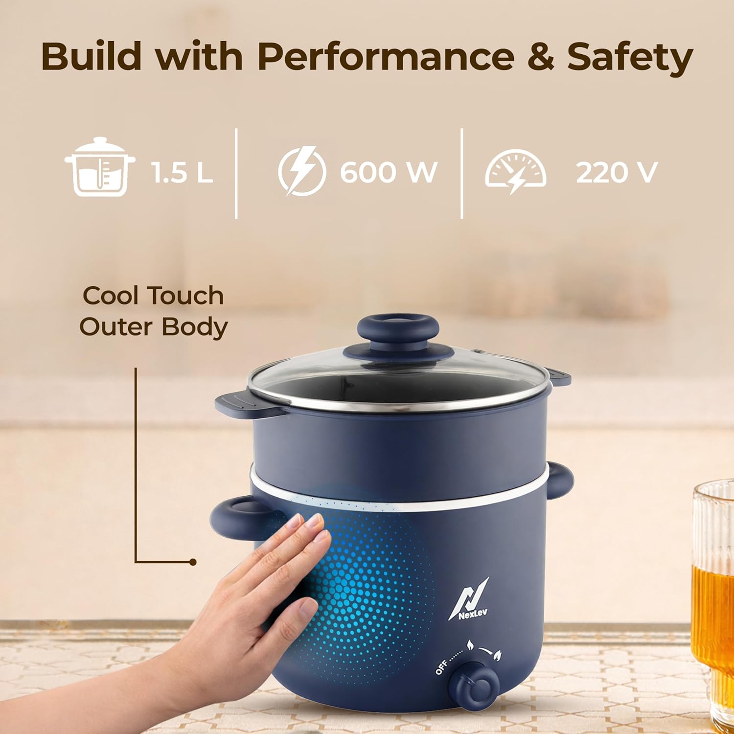 Nexlev Multipurpose Electric Food Kettle KE-02
