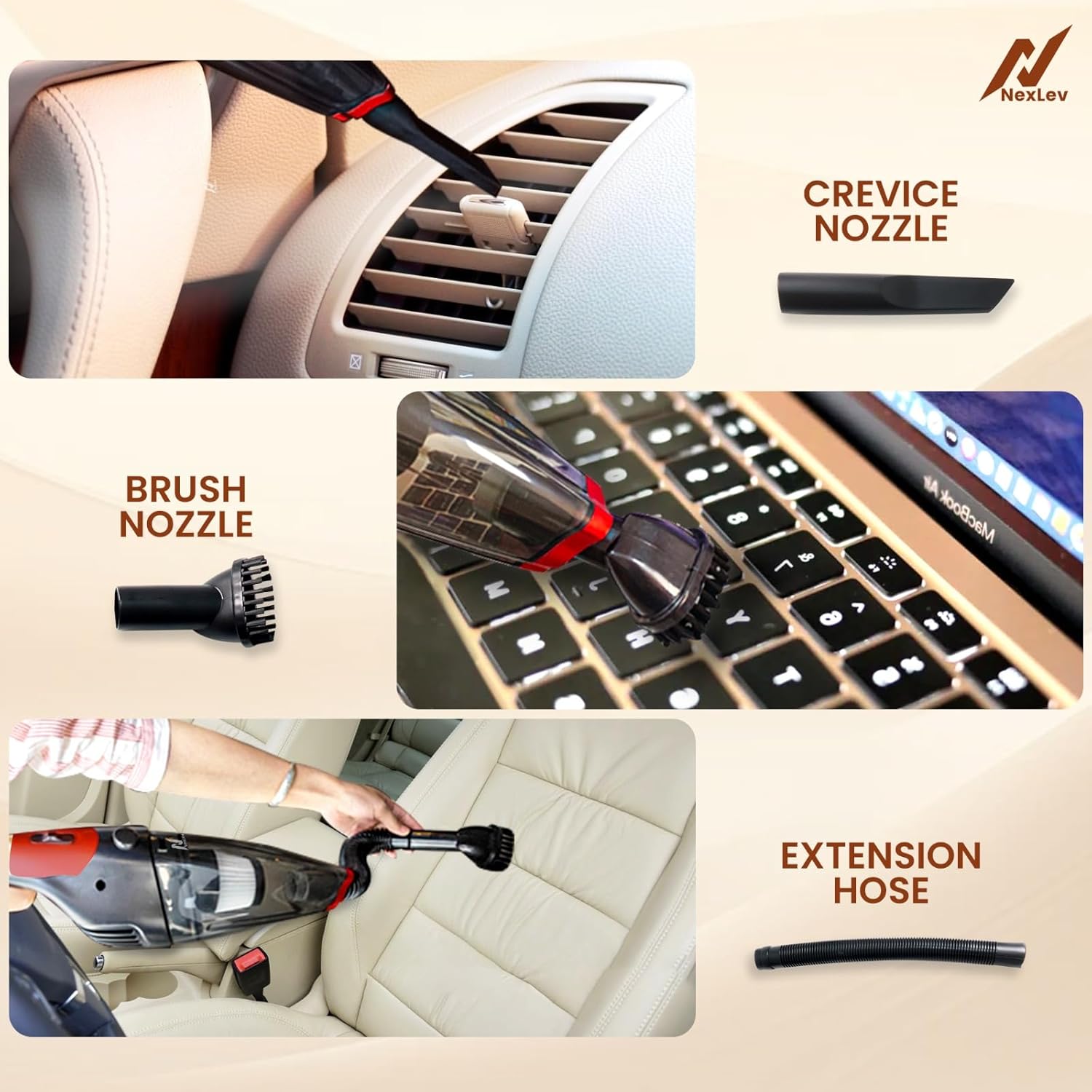 Nexlev Cordless Wet & Dry Vacuum Cleaner for Car & Home | VC-05