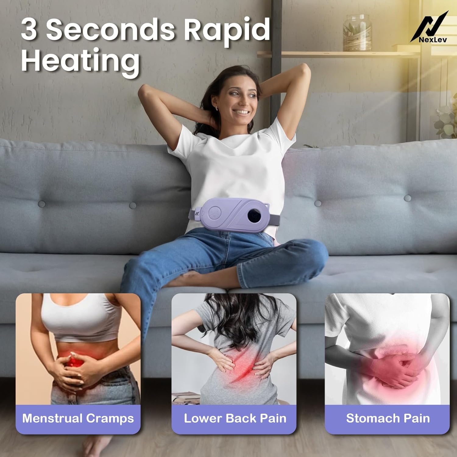 NexLev Cordless Electric Heating Pad CM-02
