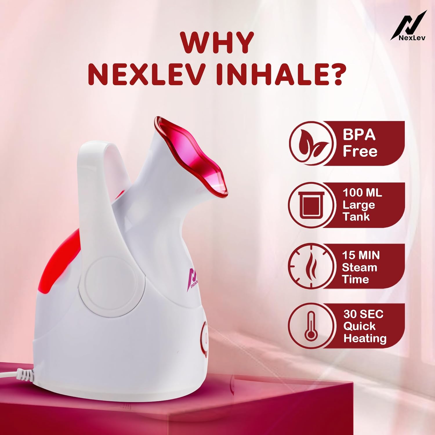 Nexlev Facial Steamer | Nano Ionic Steam Technology | FS-01
