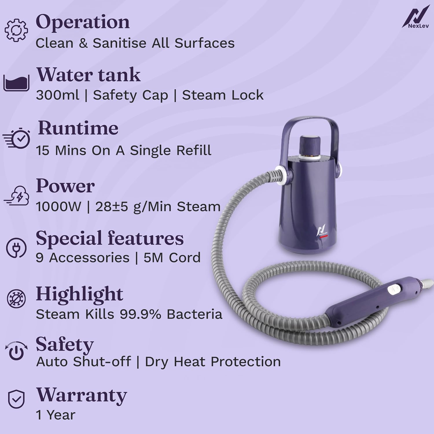 Steam Cleaner Multi-Purpose Steam Cleaning | SC-01