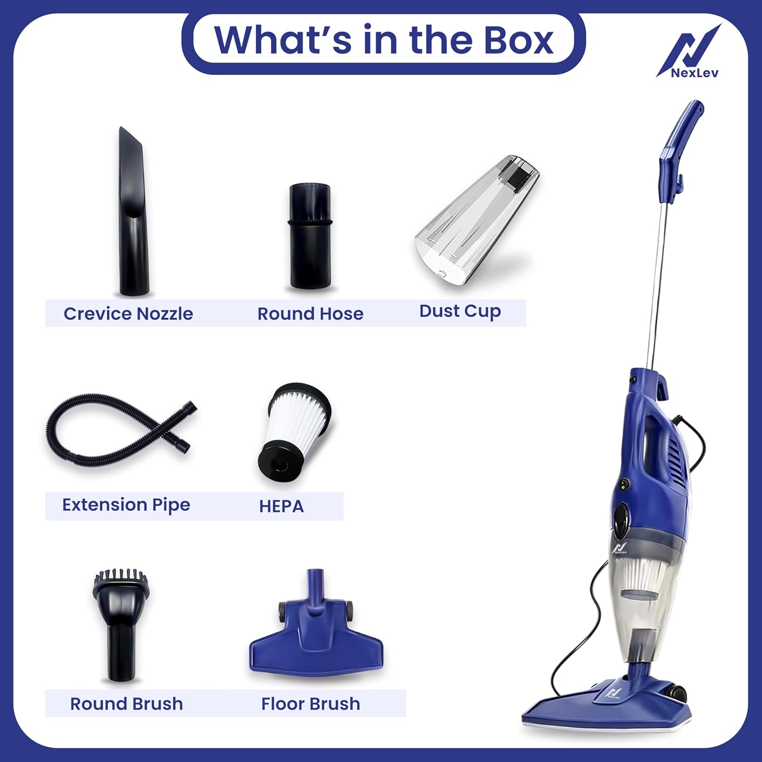 NexLev 2-in-1 Stick & Handheld Vacuum Cleaner | High Power Motor VC-01