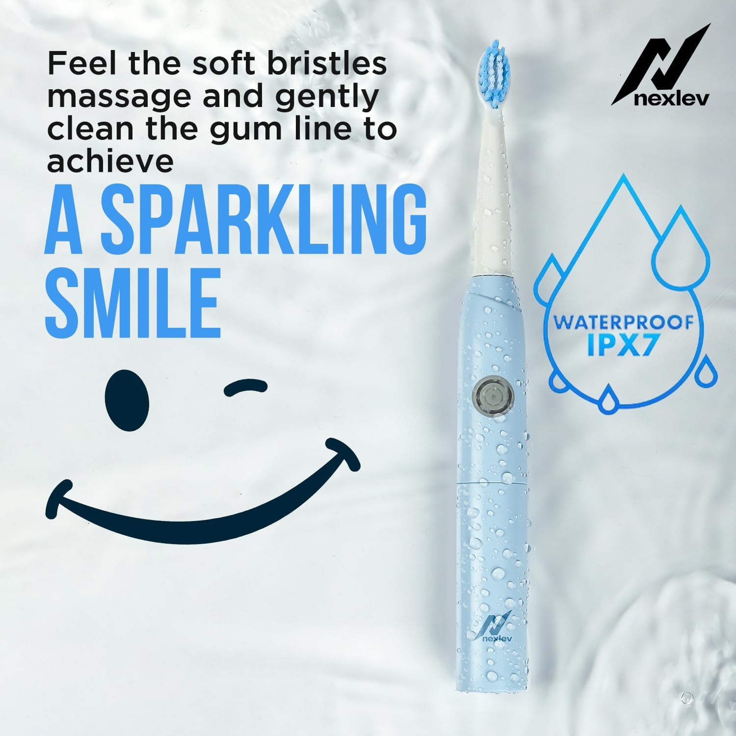 Smart Smile Sonic Electric Toothbrush-Sparkle for Adult | ET-03-BL