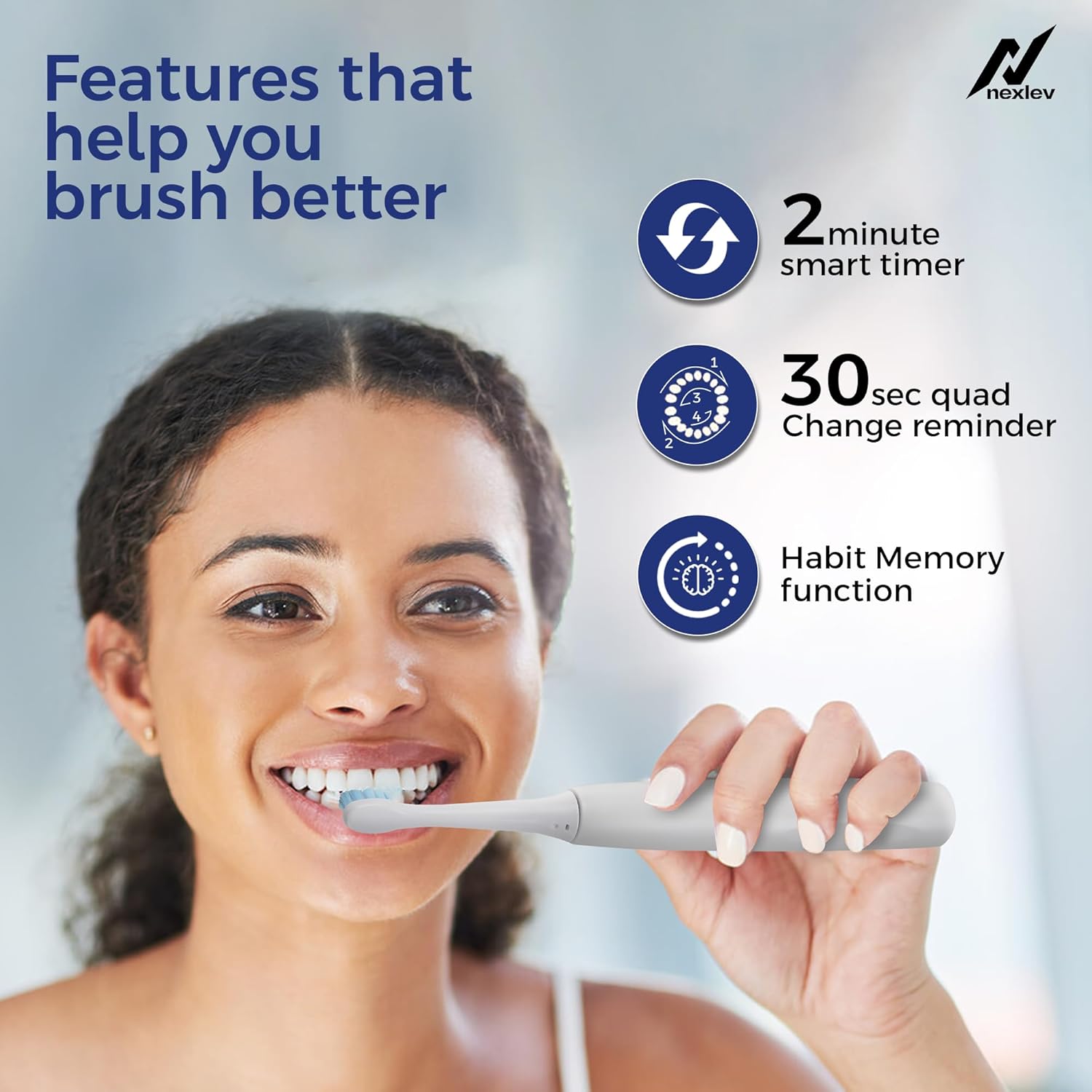 Nexlev Electric Toothbrush - Sparkle Pro - white (ETC-04)