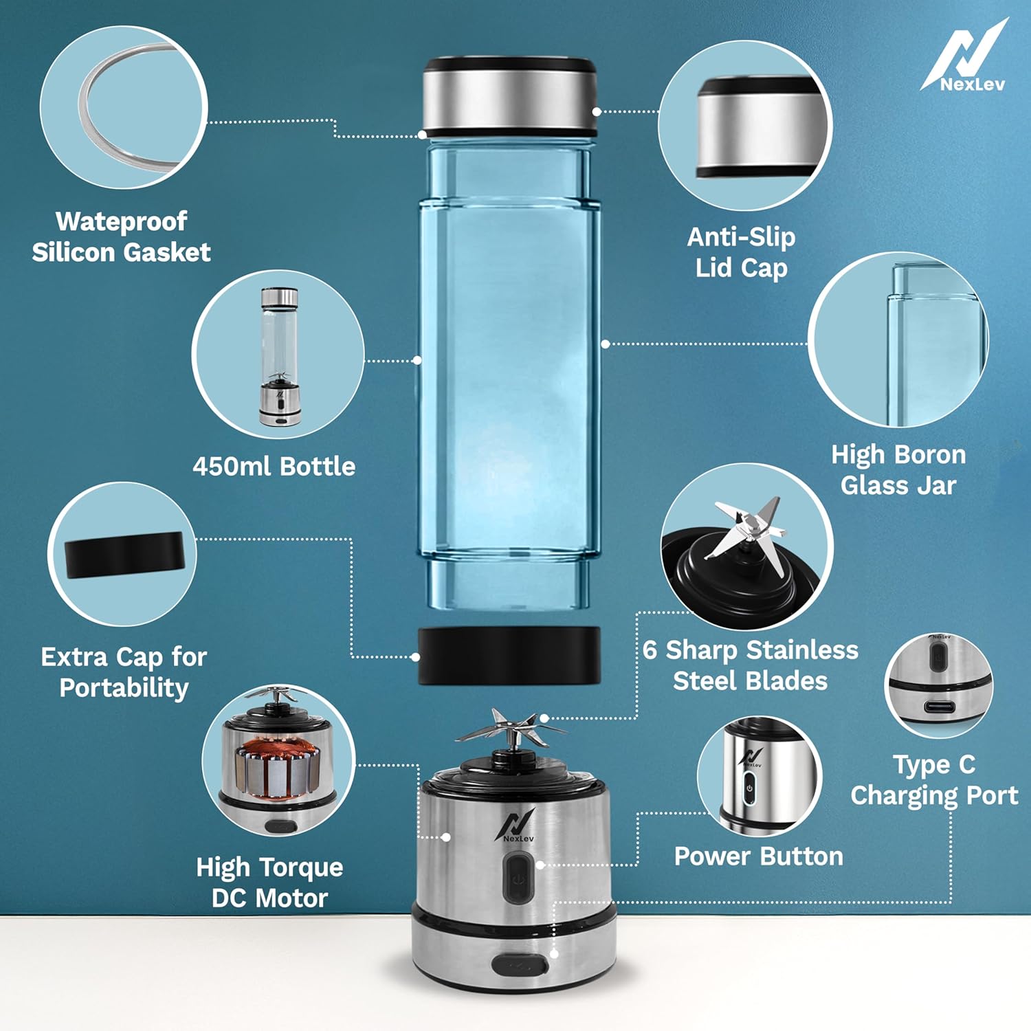 NexLev Portable Blender PB-01