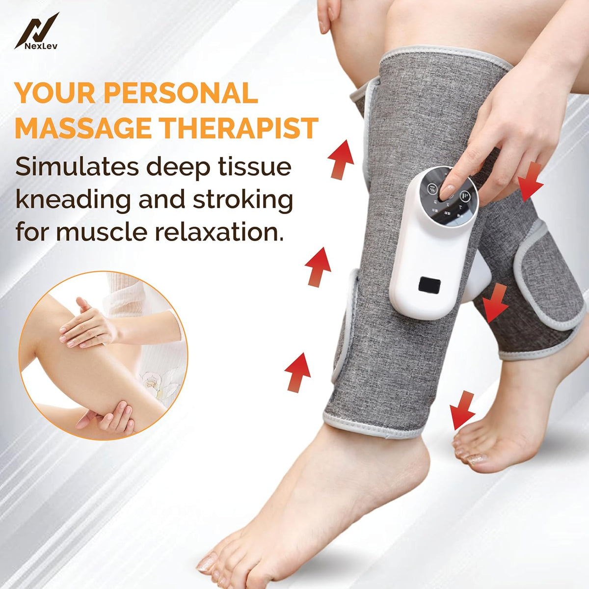 NexLev Daily Use Calf & Leg Massager | Air Compression | Pack of 2 CFM-03